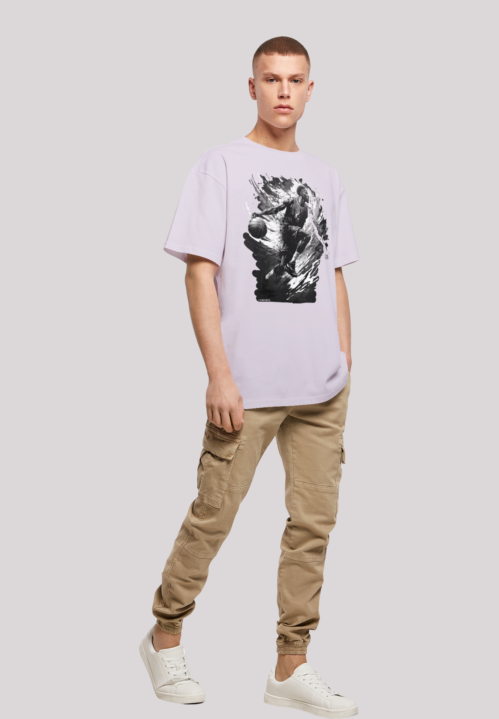 F4NT4STIC T-Shirt »Basketball Splash Sport OVERSIZE TEE«, Print