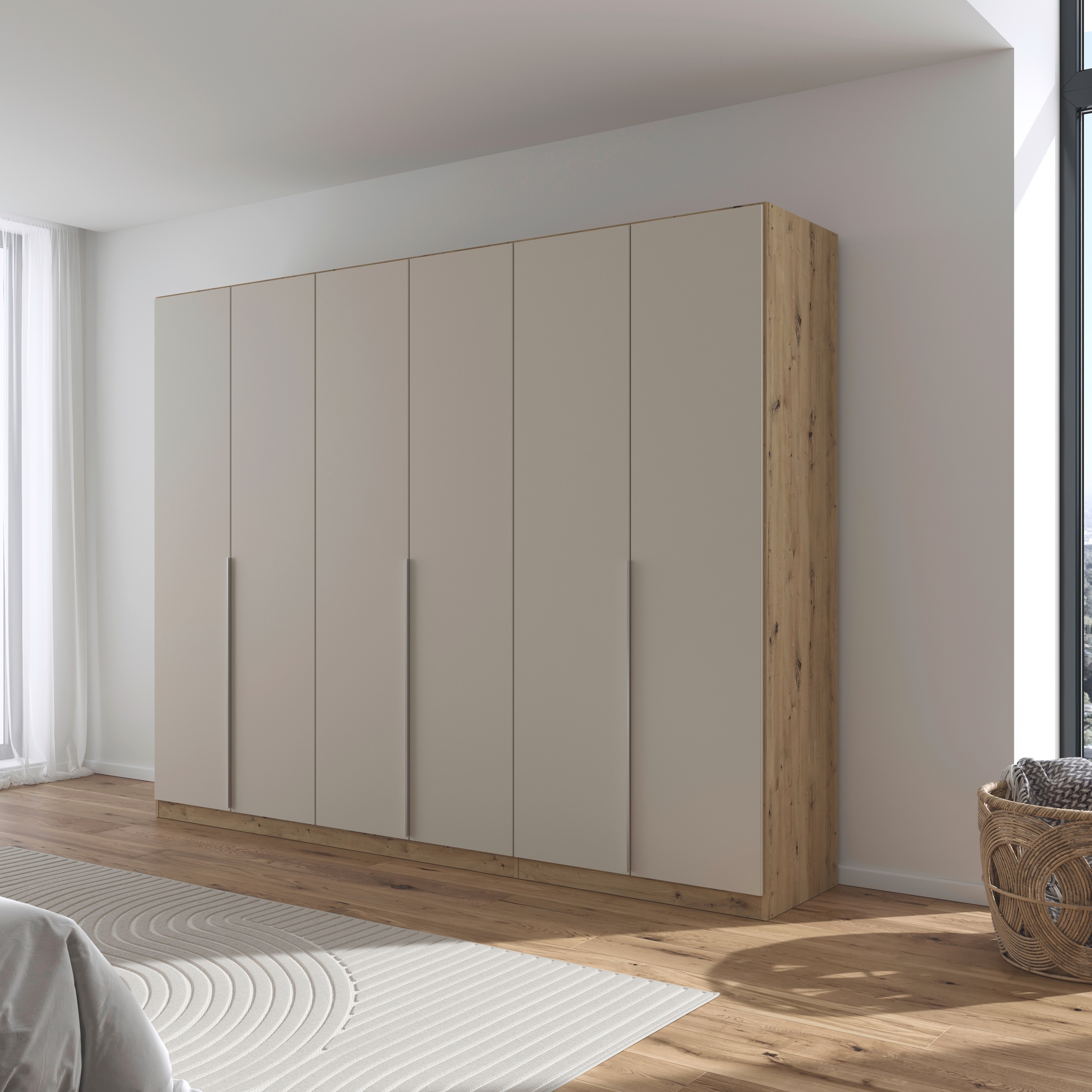 Thumbnail - rauch Drehtürenschrank "Kleiderschrank Schrank Garderobe AGORDO TOPSELLER Schlafzimmer", (in zwei Griff-Farben mit Dekor...