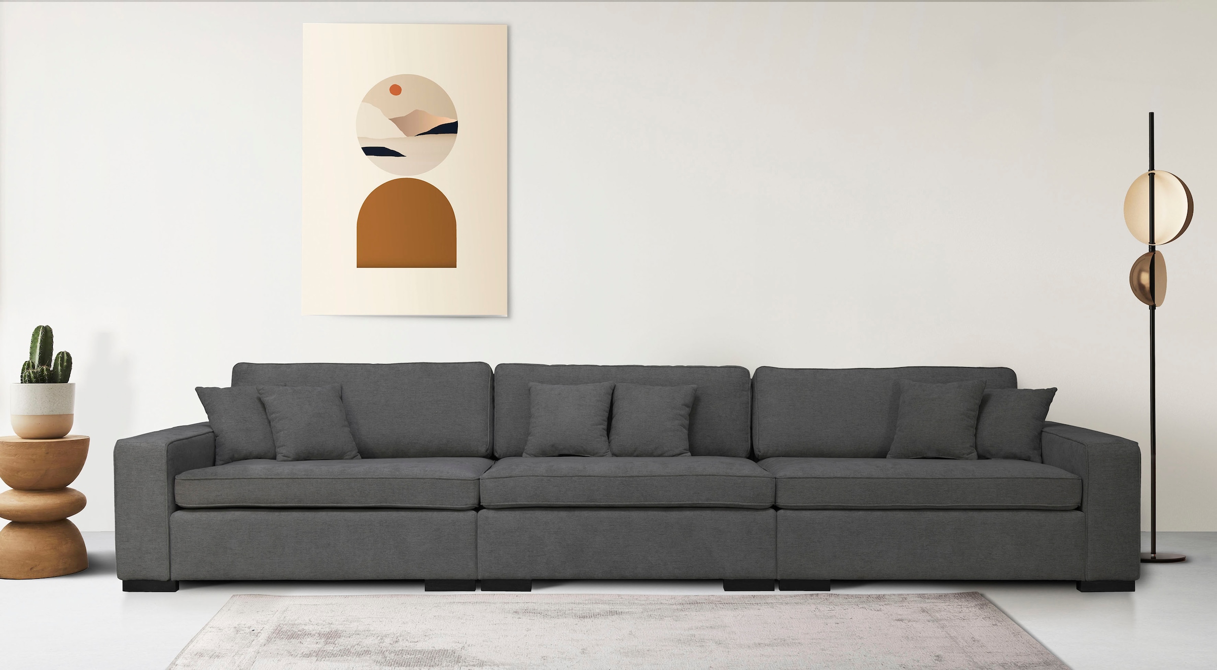 Home affaire 3-Sitzer "Skara XXL", Lounge-Sofa XXL mit Federkern-Polsterung günstig online kaufen