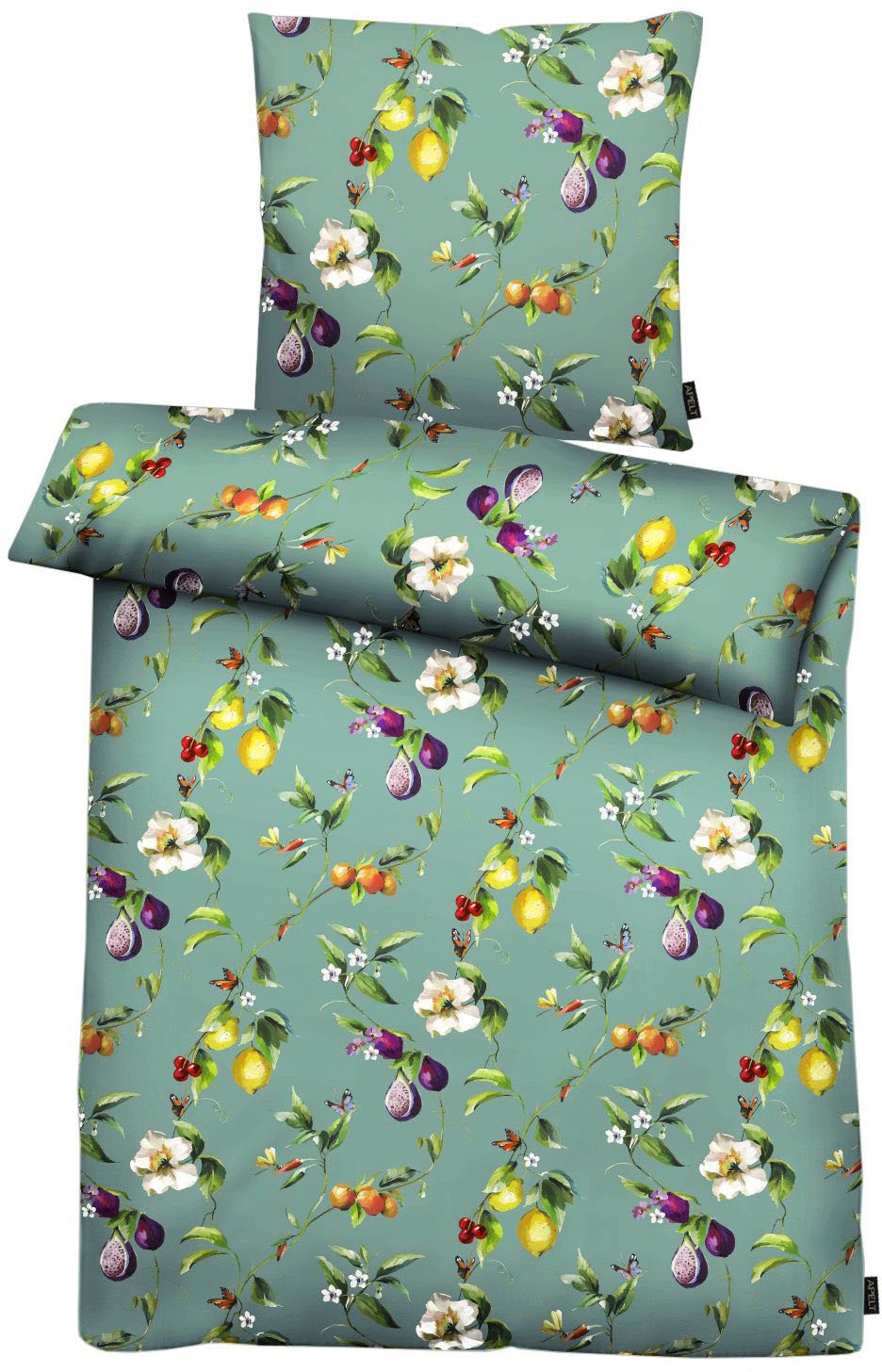 APELT Bettwäsche "Limone Gots" 2 Stk. tlg. Bio-Baumwolle, Pflegeliecht günstig online kaufen