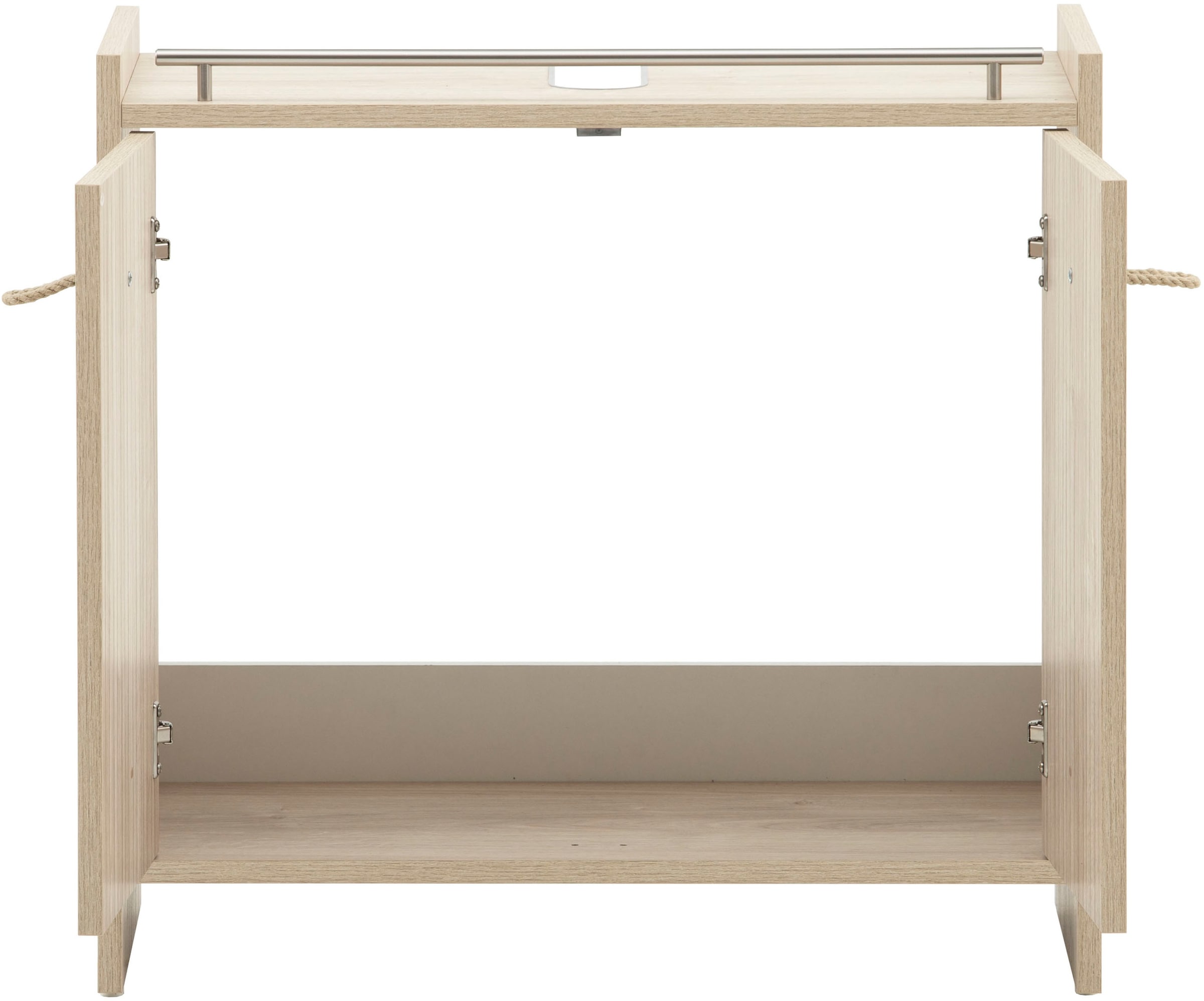 Schildmeyer Waschbeckenunterschrank »SONDERBY, 2 Türen, Breite 65 cm, MADE IN GERMANY« 1 Stk. tlg. Seilgriffe im maritimen Look, MADE IN GERMANY