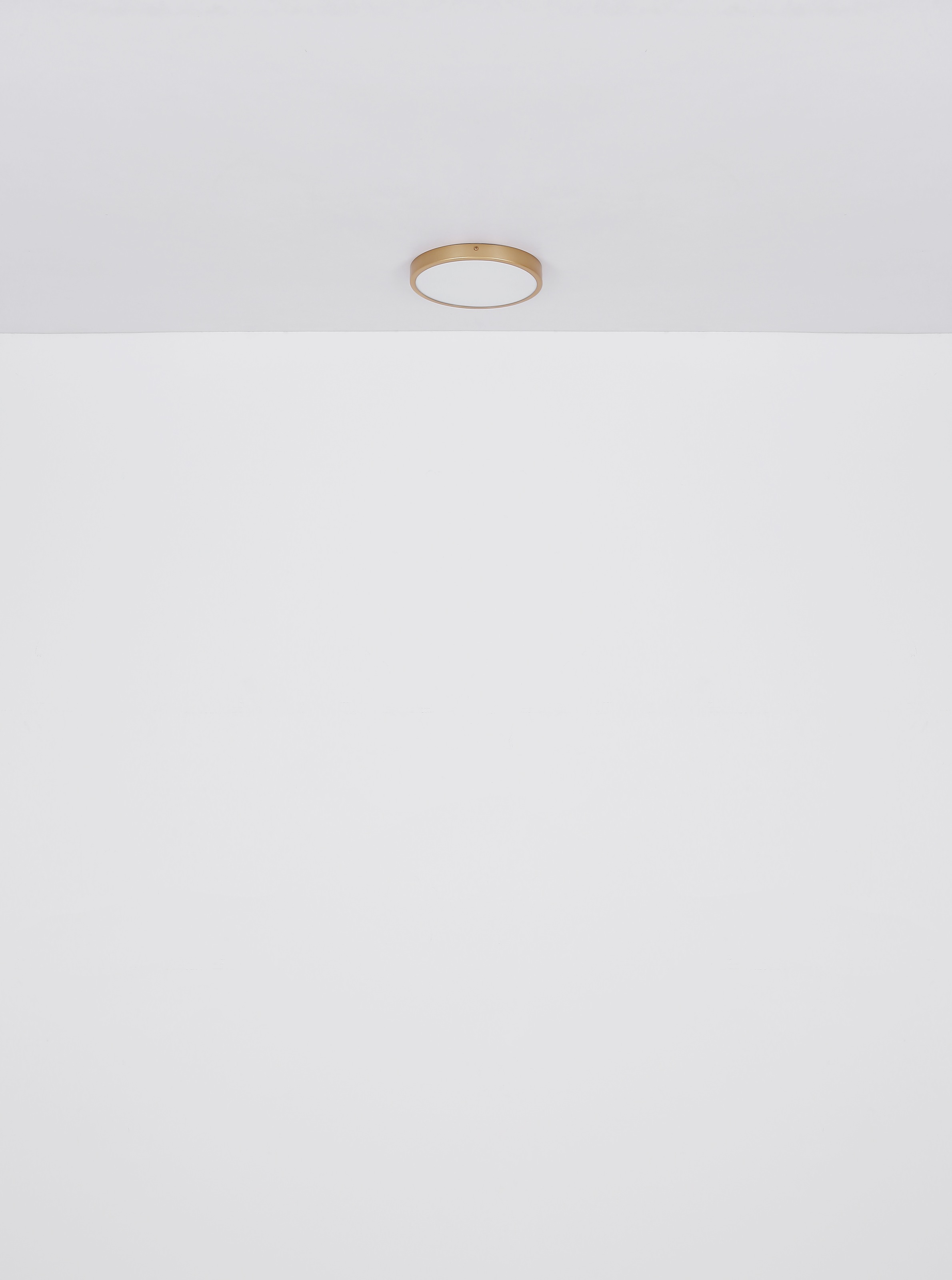 GLOBO LIGHTING Deckenleuchte »TIBEY« LED-Modul 1 Stk. Warmweiß Deckenlampe messingfarben 3000K ø: 170mm Kunststoff opal