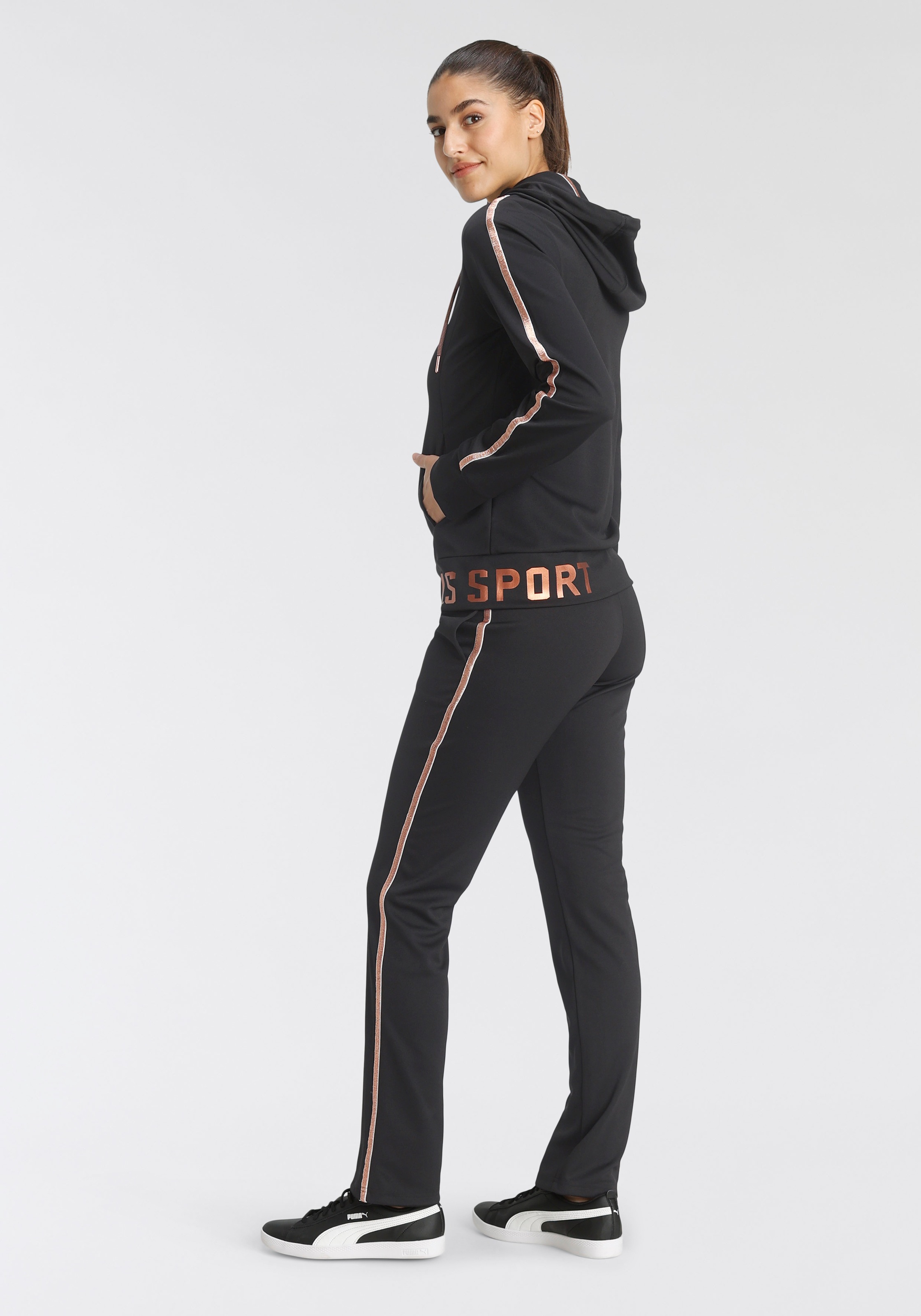 H.I.S Trainingsanzug, (Set, 2 tlg.), Softes, schnell trocknendes Stretchmat günstig online kaufen