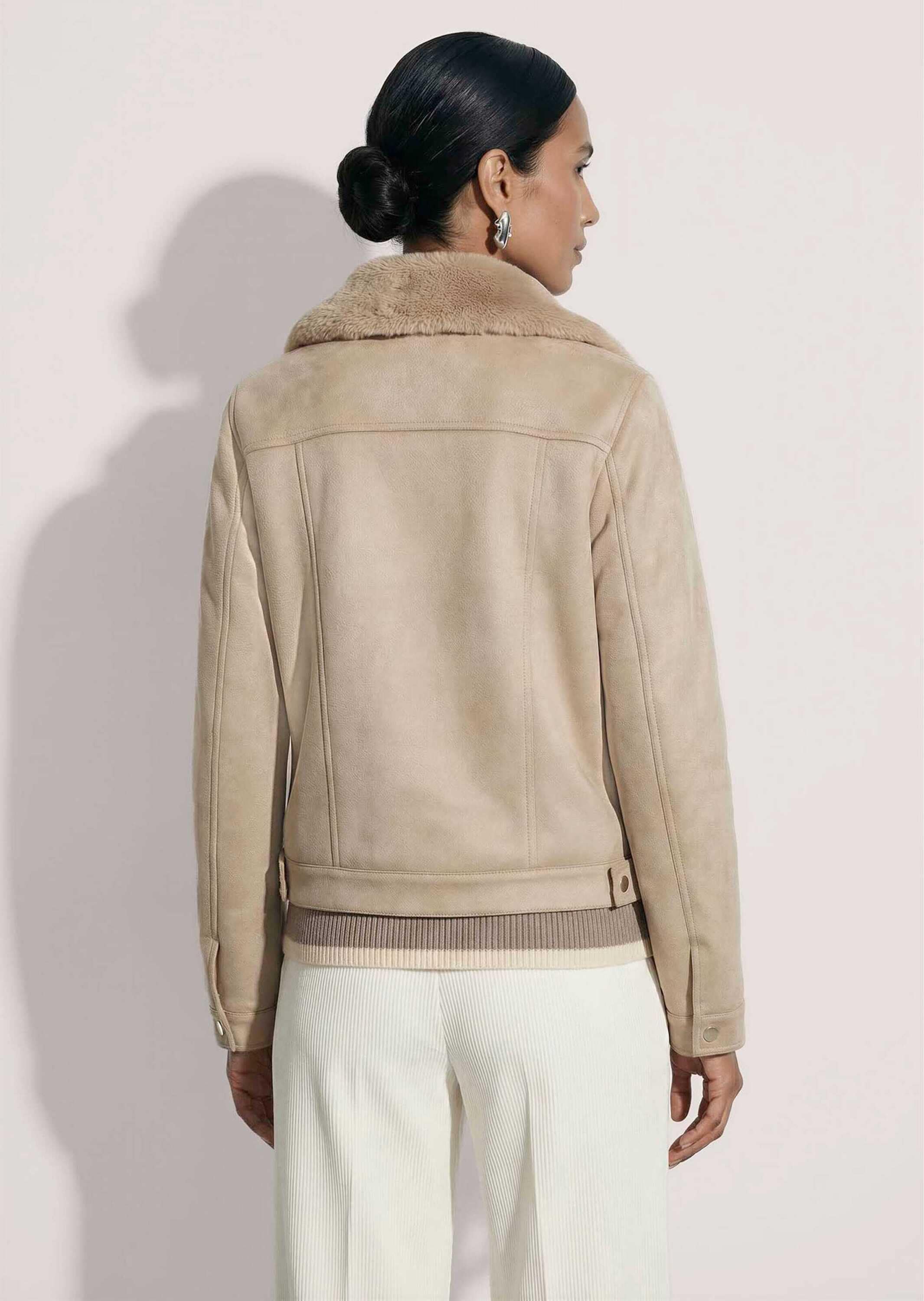 MADELEINE Kurzjacke »Jacke Kurzjacke, abnehmbarer Fake-Fur-Kragen«