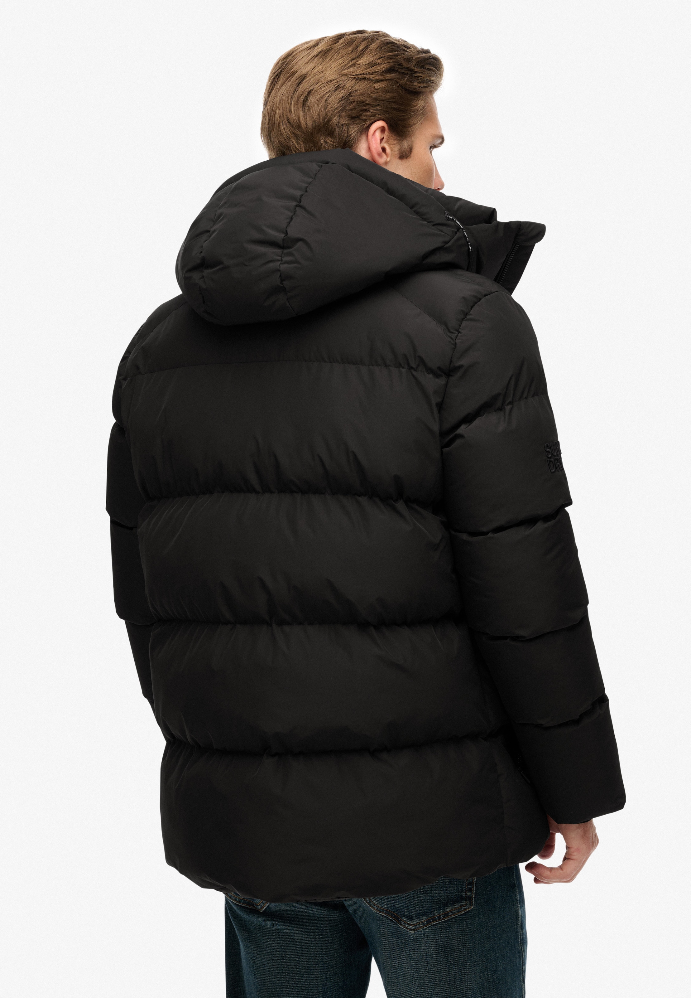 Superdry Steppjacke »HOODED 5 BAFFLE SPORTS PUFFER« mit Kapuze Kunstfaser, relaxed fit