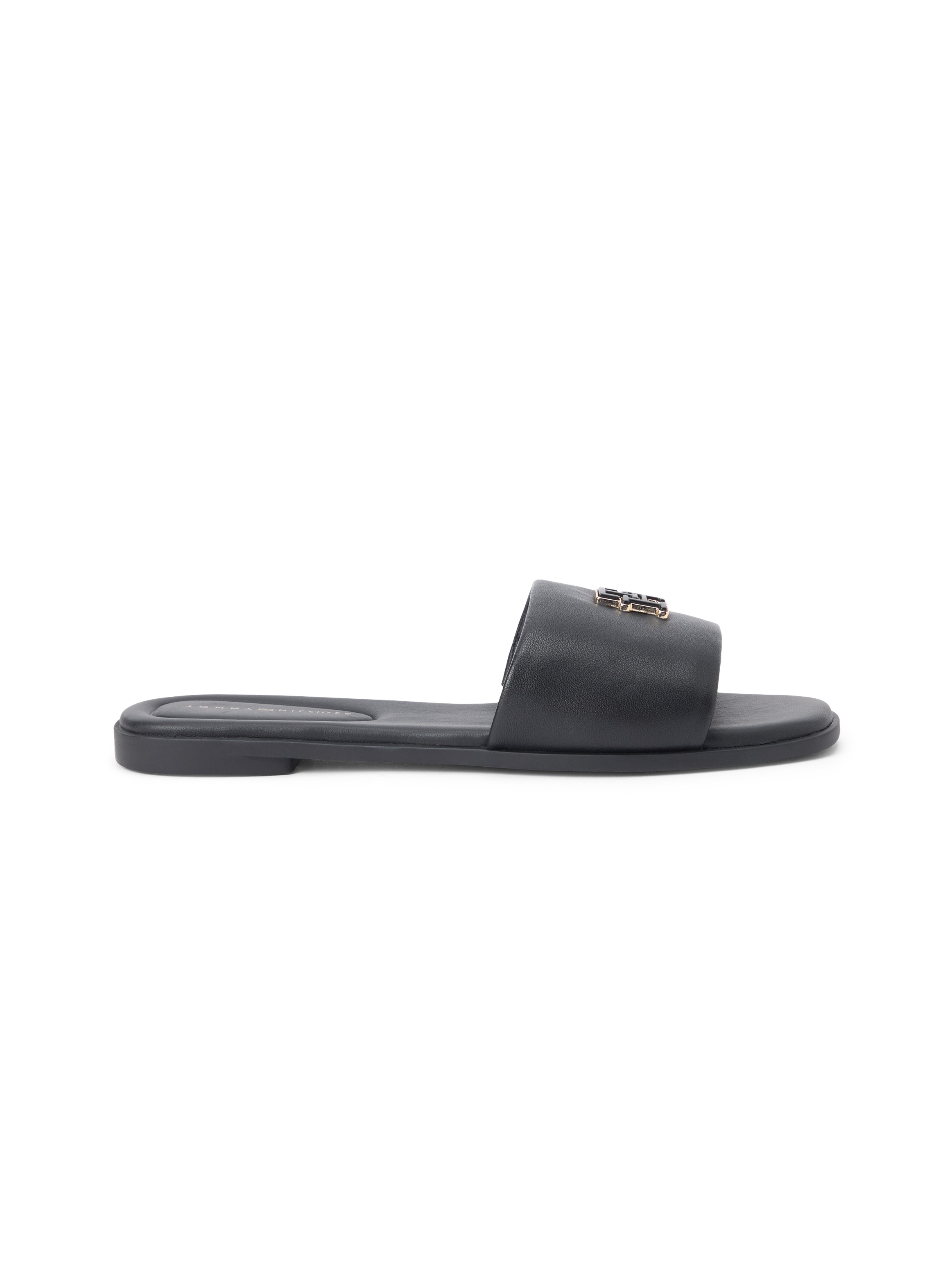 Tommy Hilfiger TH Logo Hardware Leather Mule Black 38 3