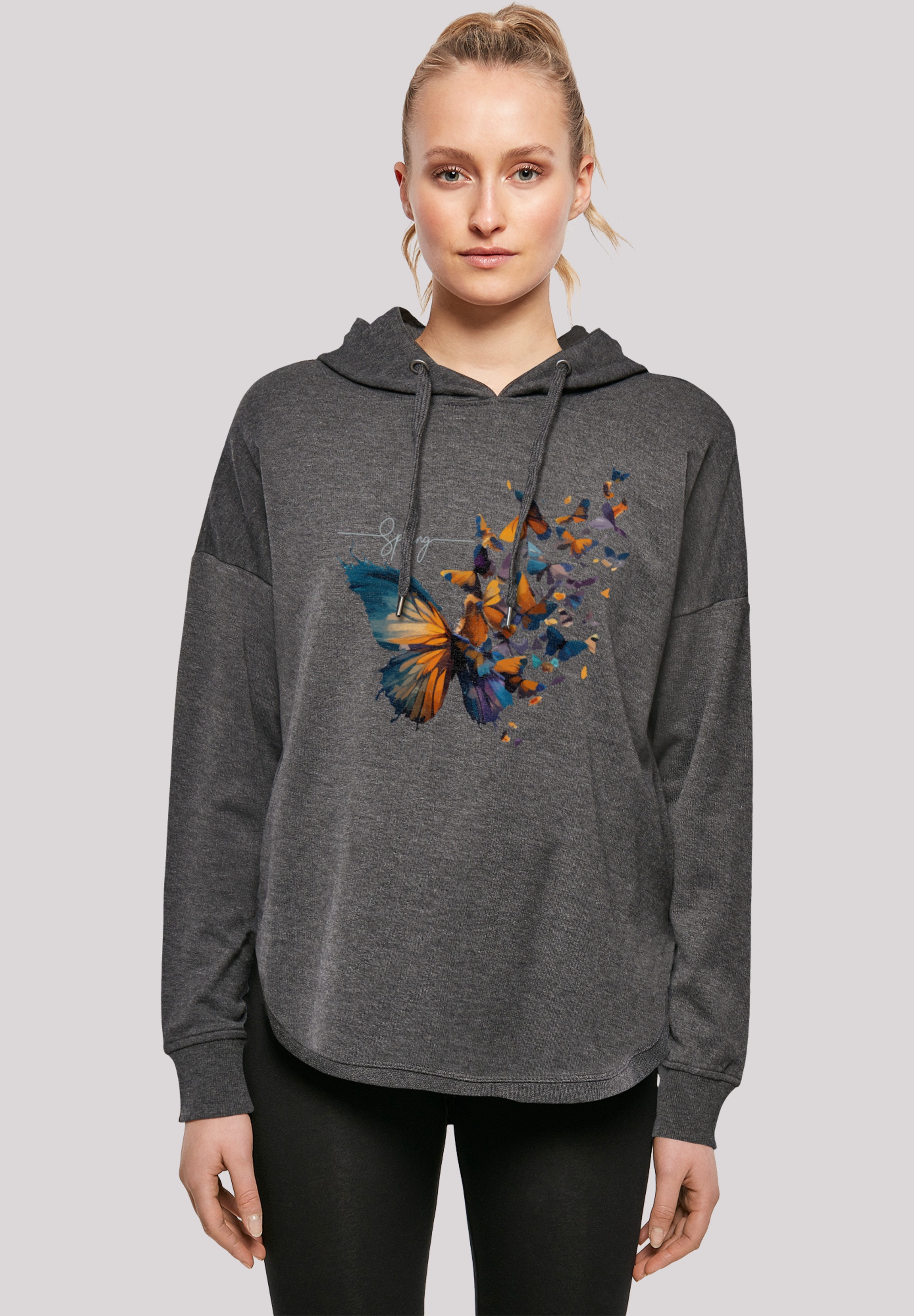 F4NT4STIC Kapuzenpullover "Schmetterling Frühling Oversize Hoodie", Print