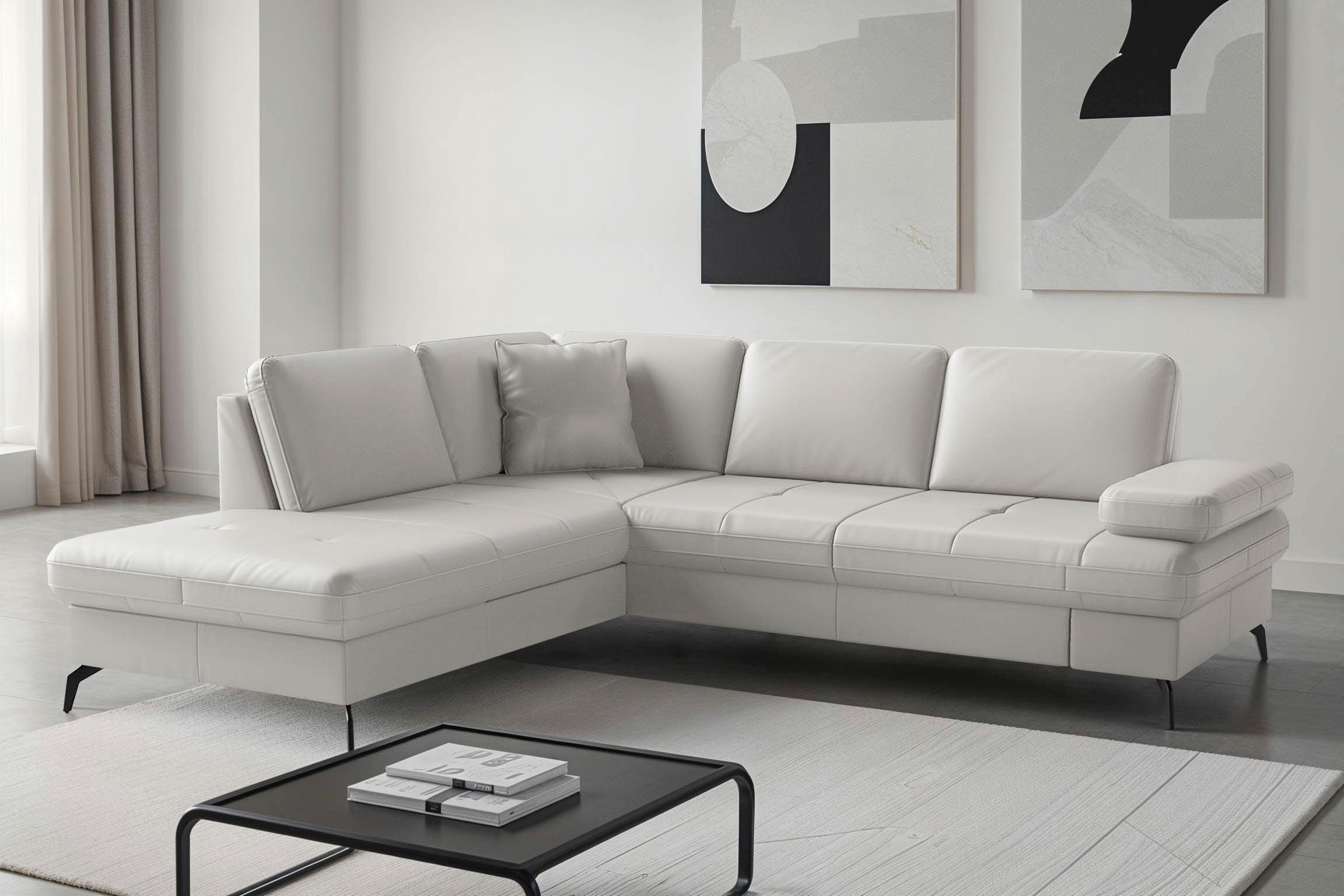 sit&more Ecksofa "Morris Jubi, Ottomane, Breite 238 cm" mit Armteilfunktion, wahlweise mit Schlaffunktion