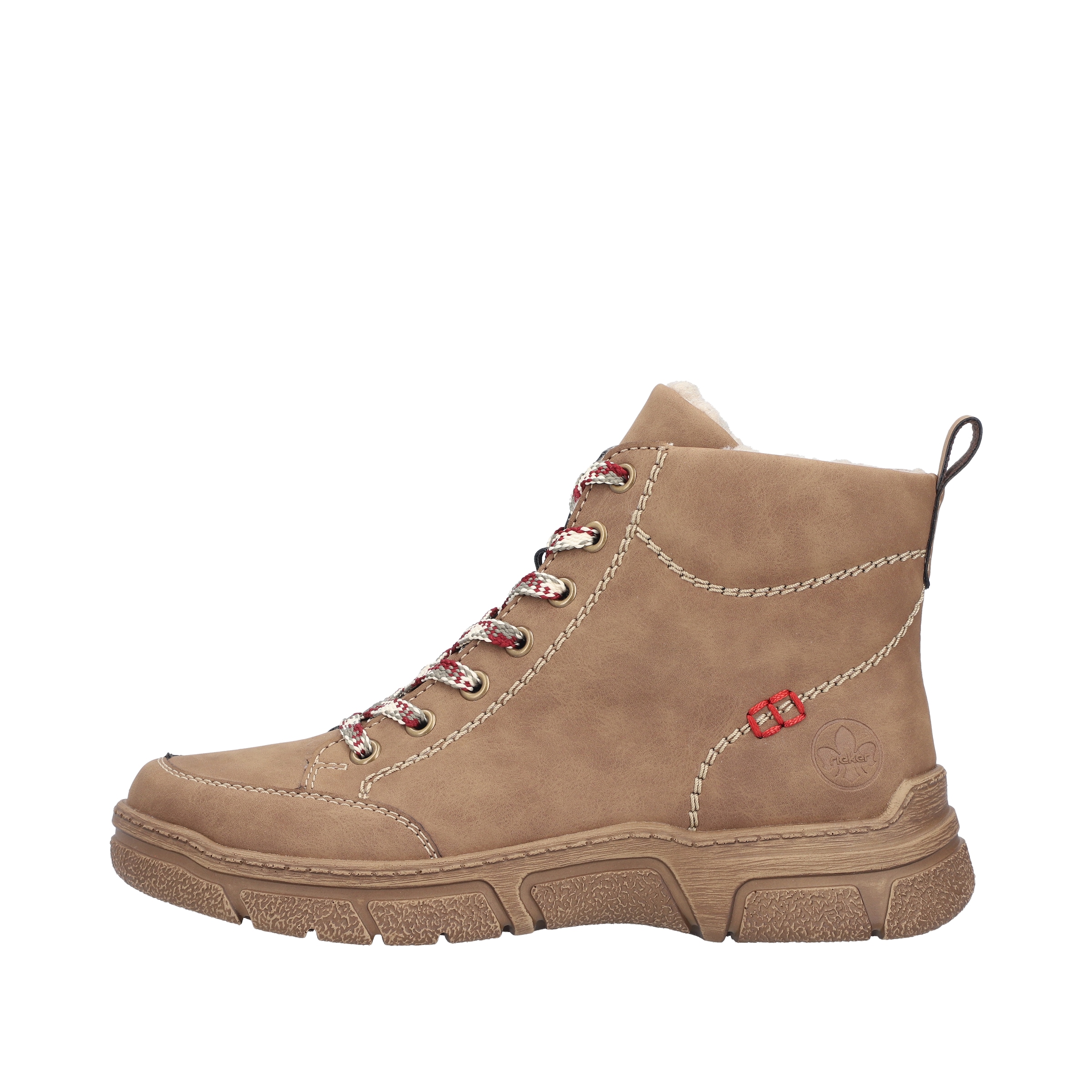 Rieker Winterboots  Schnürboots, Schnürstiefelette mit Warmfutter und Ziersteppung