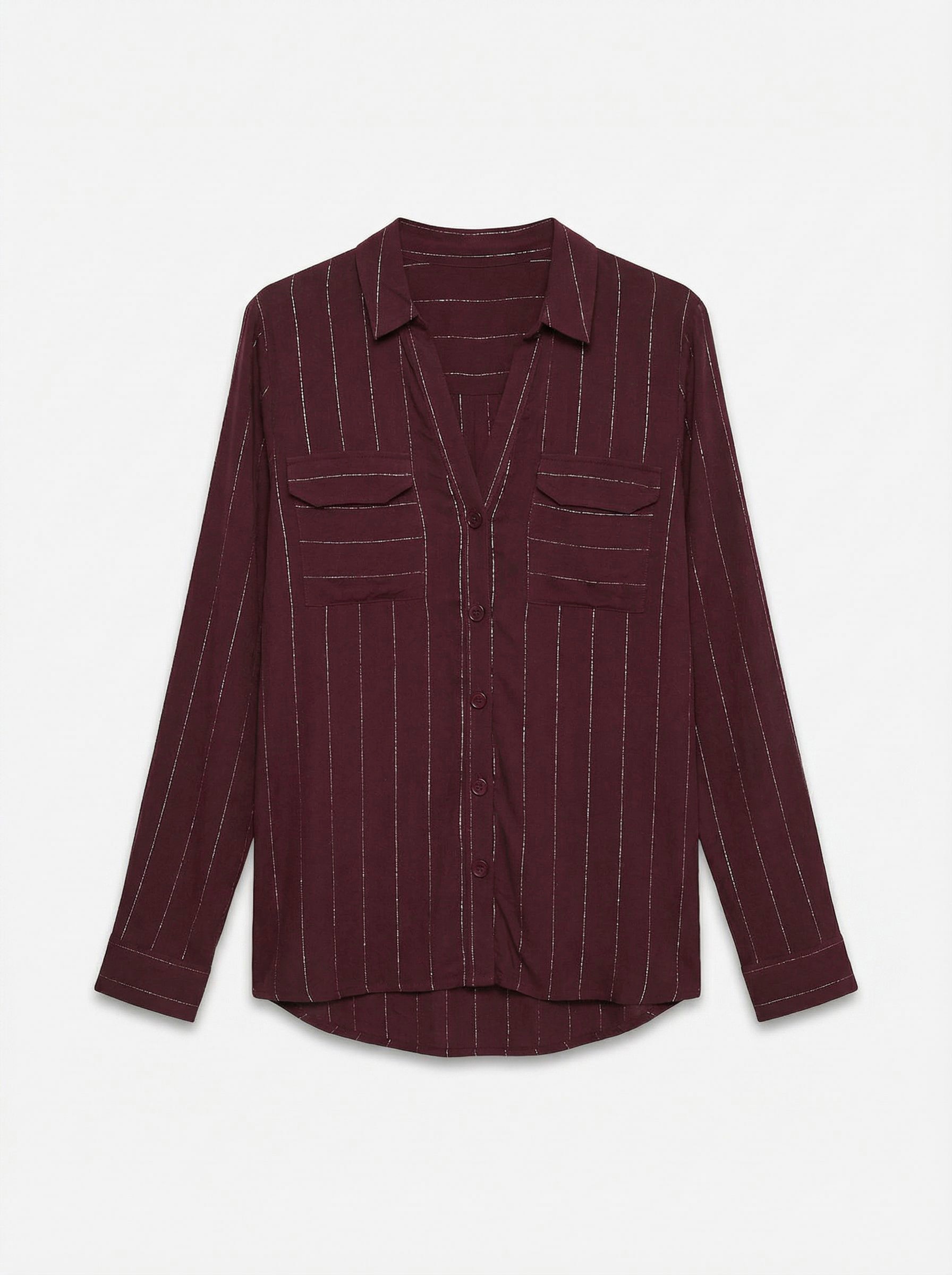 Vero Moda Hemdbluse "VMBUMPY LS GLITTER SHIRT WVN GA NOOS" Viskosemischung, regular fit