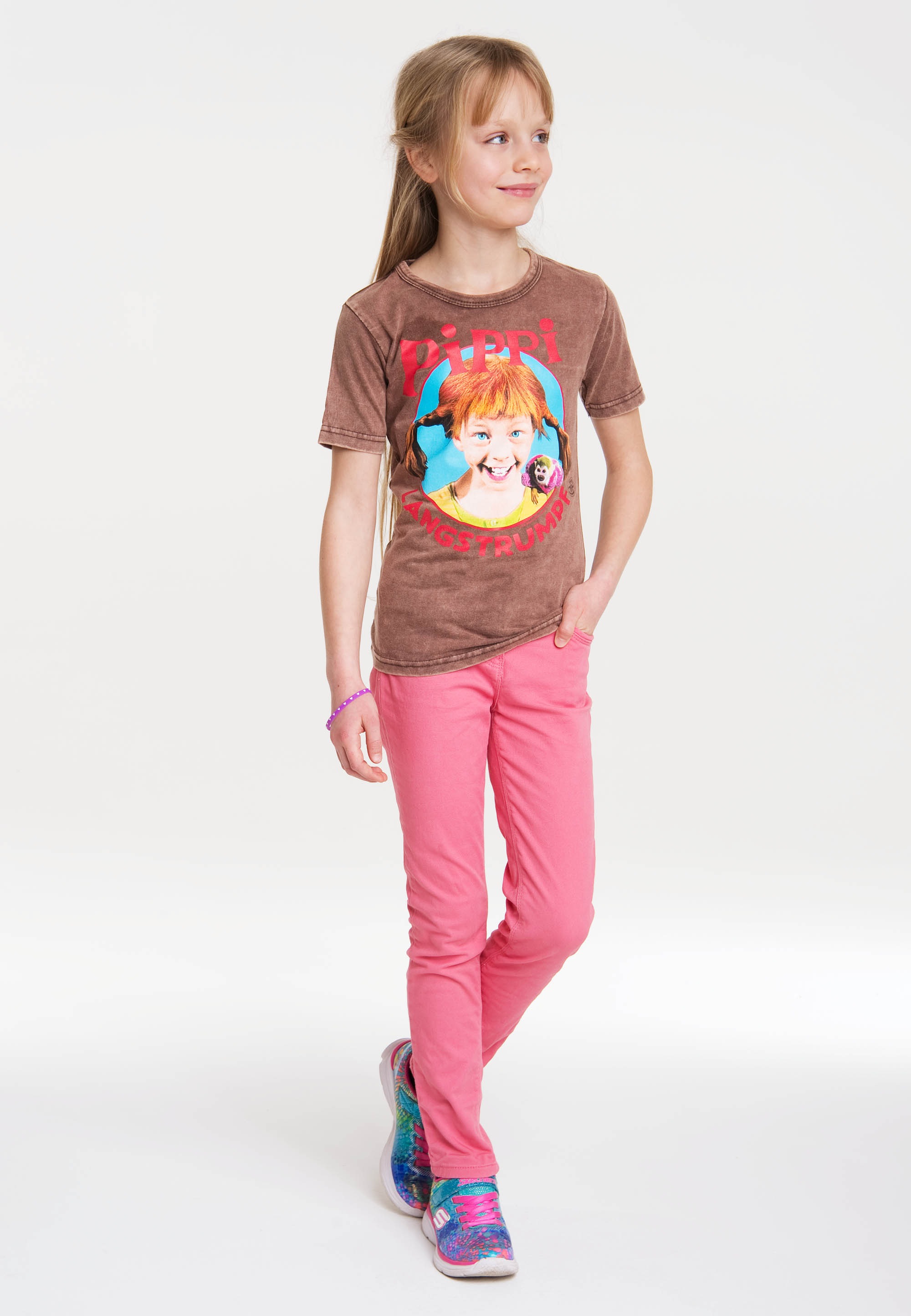 LOGOSHIRT T-Shirt »Pippi Langstrumpf - Portrait«, mit lizenziertem  Originaldesign kaufen | BAUR
