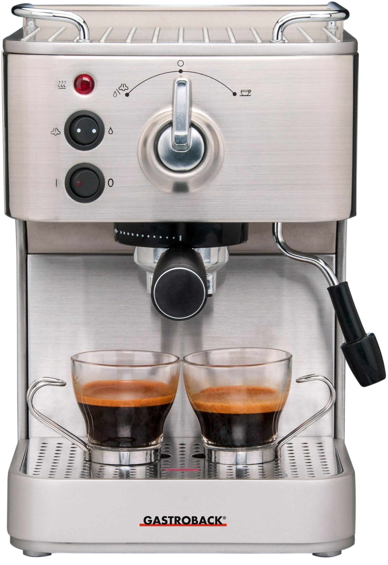 Gastroback Espressomaschine »Design Espresso Plus 42606«, Siebträger, auch für Espressopads geeignet, inkl. Milchkännchen