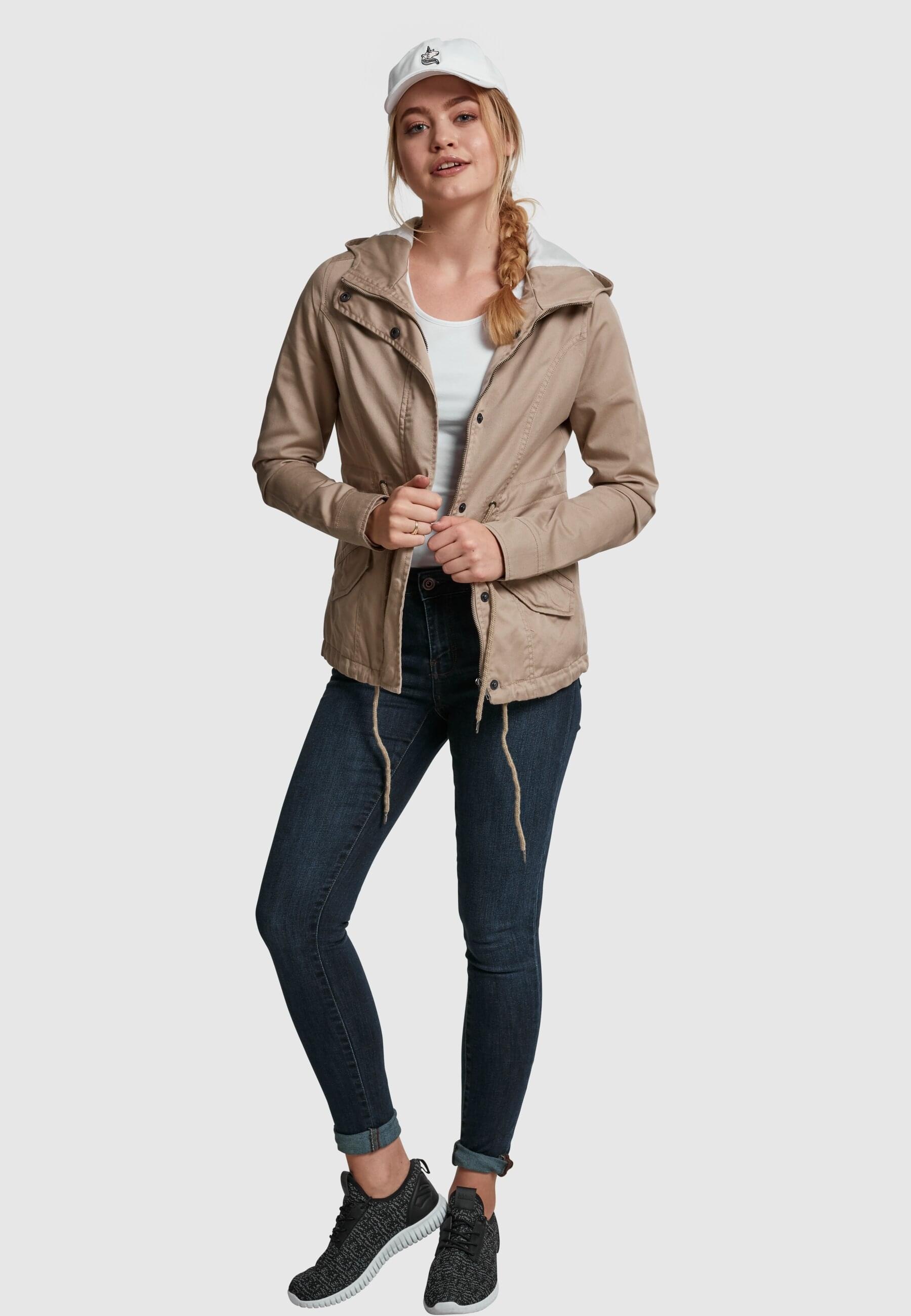 URBAN CLASSICS Winterjacke »Urban Classics Damen Ladies Basic Cotton Parka«, (1 St.), mit Kapuze