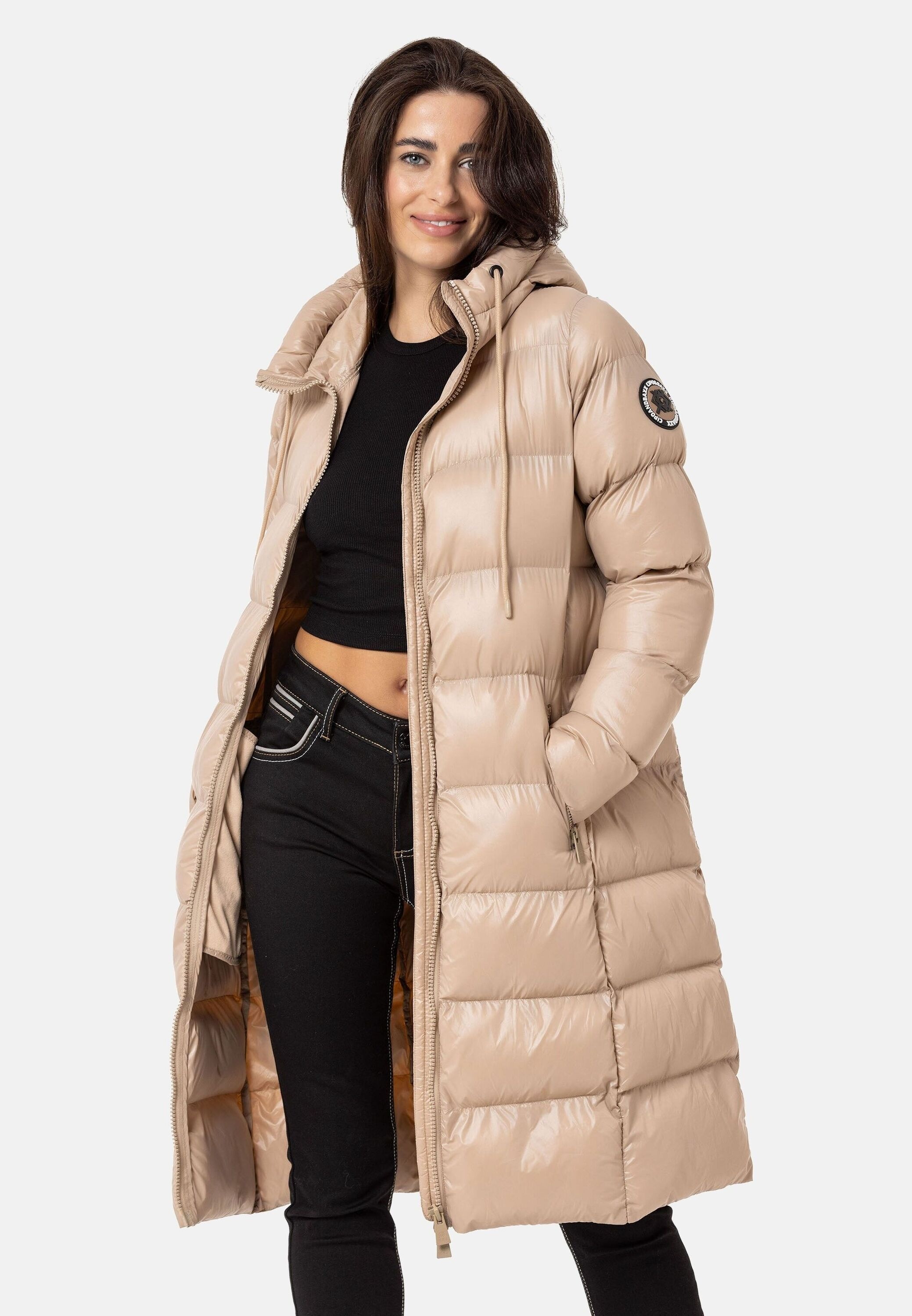 Cipo & Baxx Winterjacke »Jacken«, mit Kapuze, im Eleganten Design, WM137