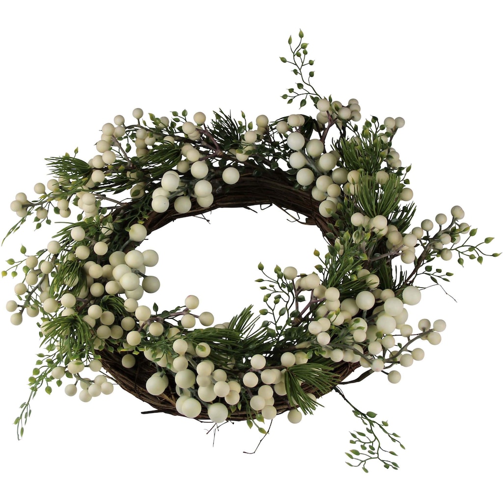 AM Design Dekokranz »Weihnachtsdeko«, mit weißen Beeren, Ø 50 cm