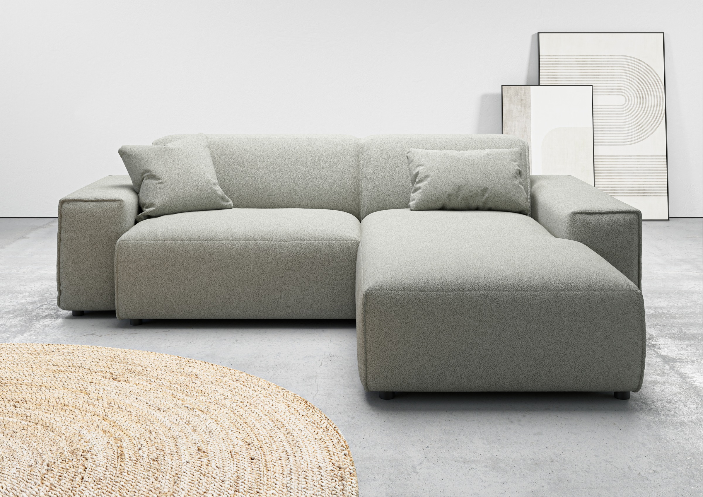 andas Ecksofa »Glimminge L-Form auch in Breitcord, Feincord + Easy care-Bezug,«, Breite 234, Zierkissen