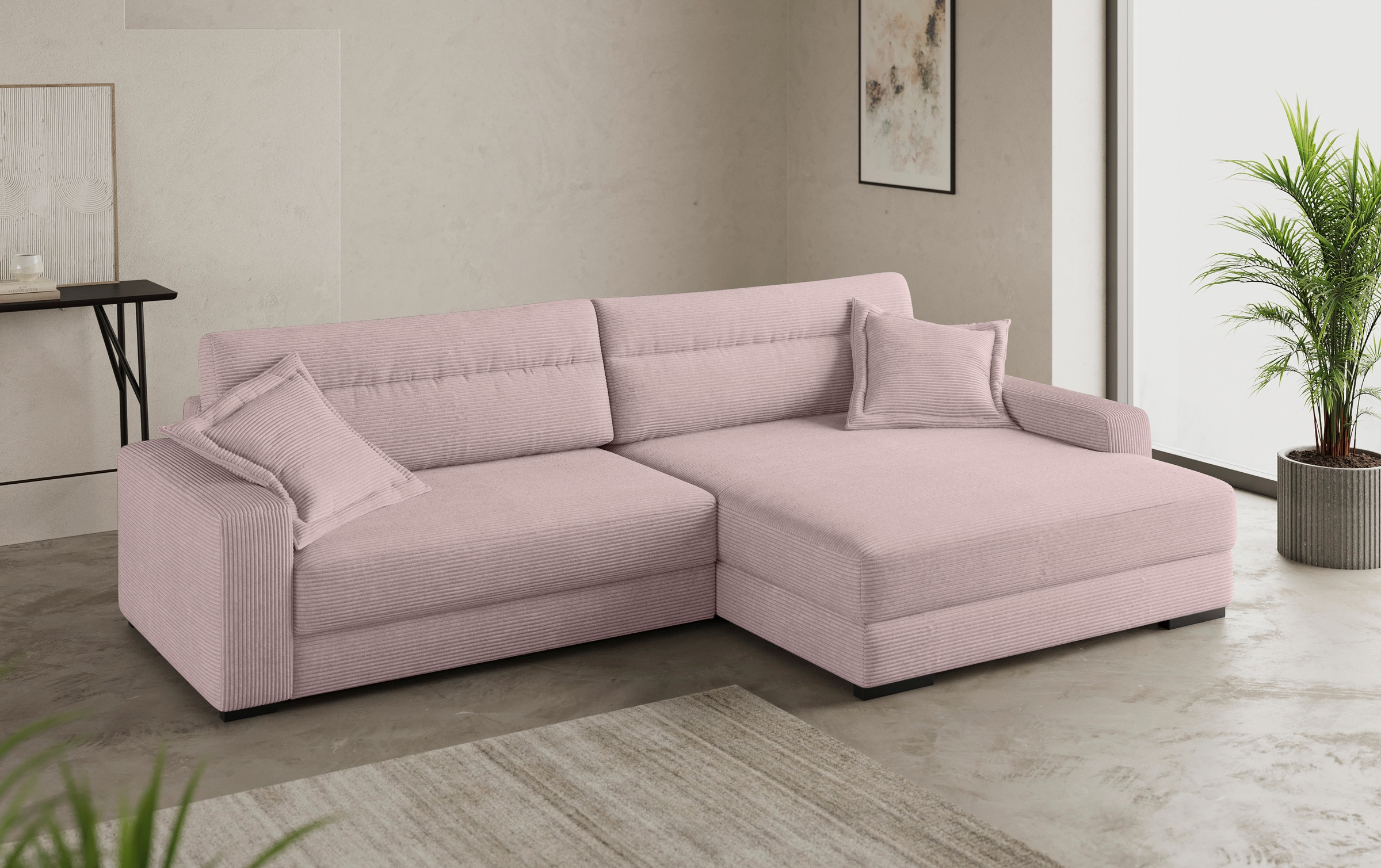 Mr. Couch Ecksofa »Marcello L-Form«, inklusive EasyBett und Bettkasten