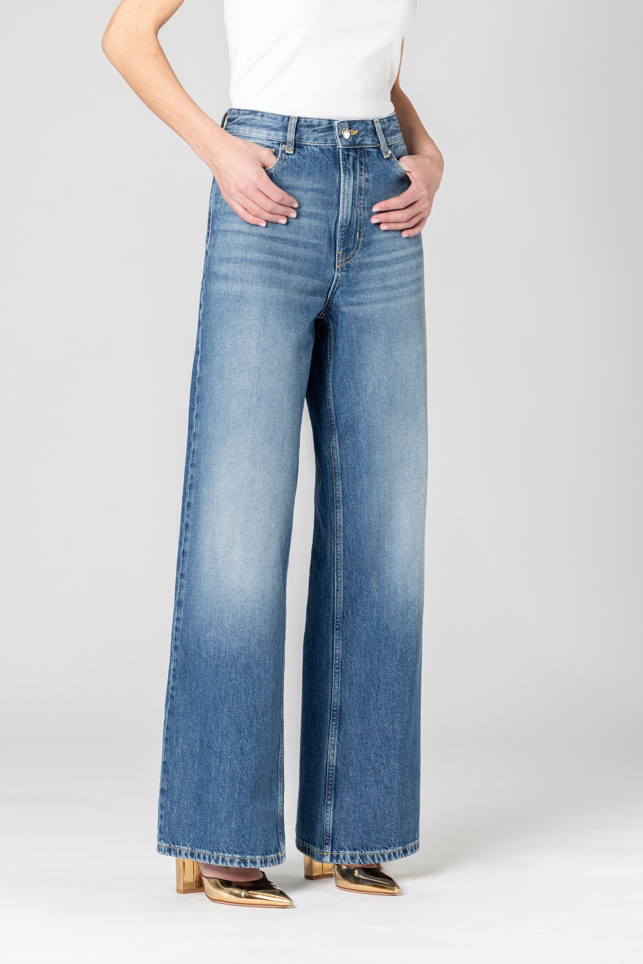 Joop Jeans Schlagjeans "Maila", Mit Gürtelschlaufen günstig online kaufen