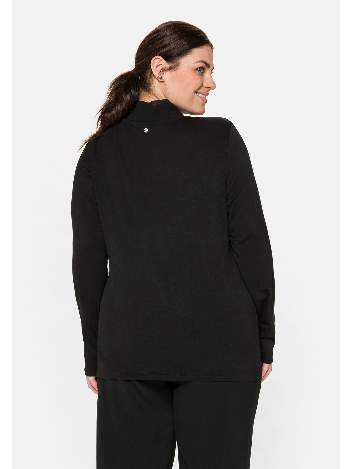 Sheego Langarmshirt »Große Größen«, mit Bindeband aus weichem Chiffon