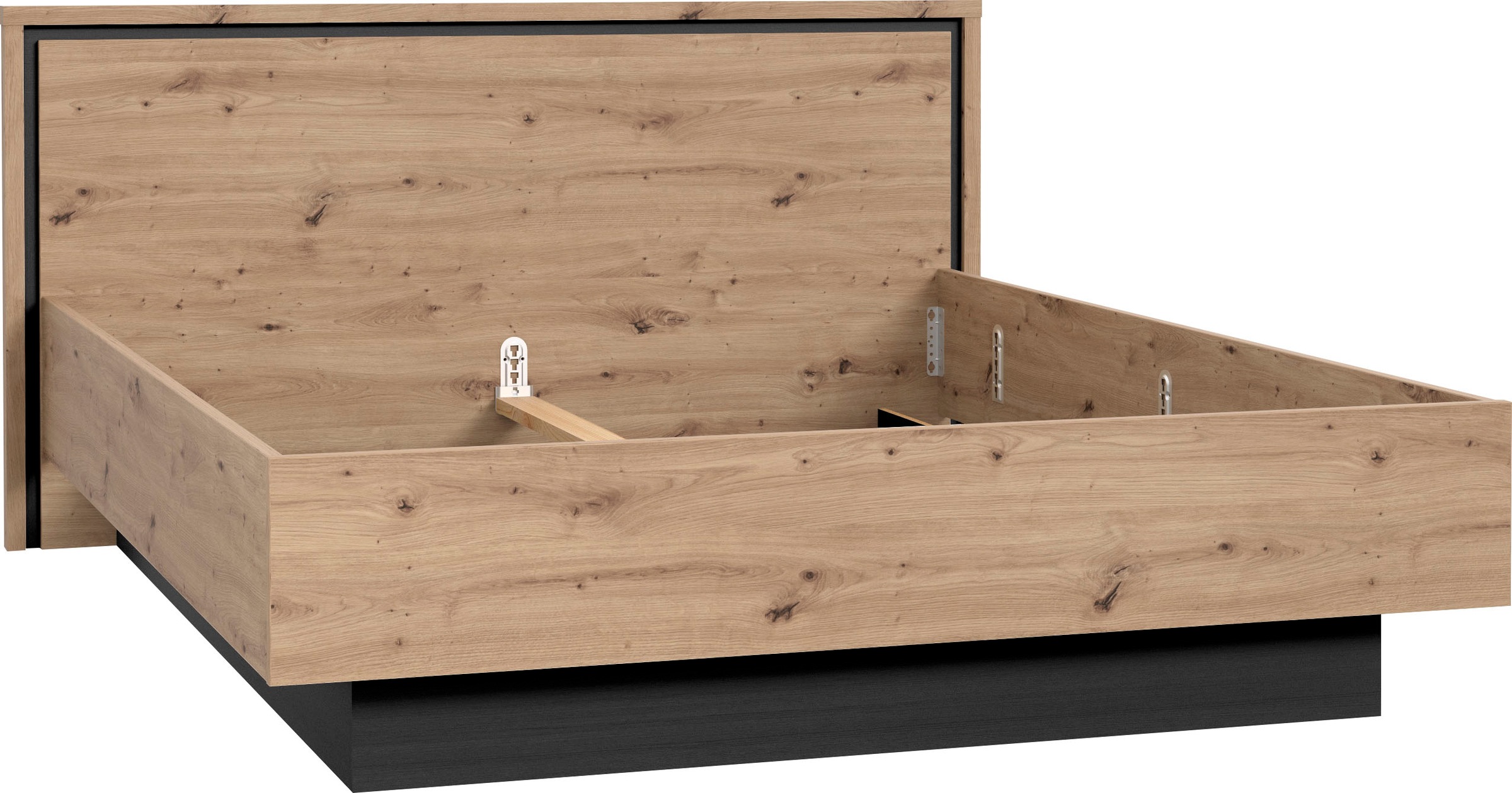 FORTE Bettgestell "Trondheim, Belastbarkeit 250KG, Loft-Stil" melaminbeschi günstig online kaufen