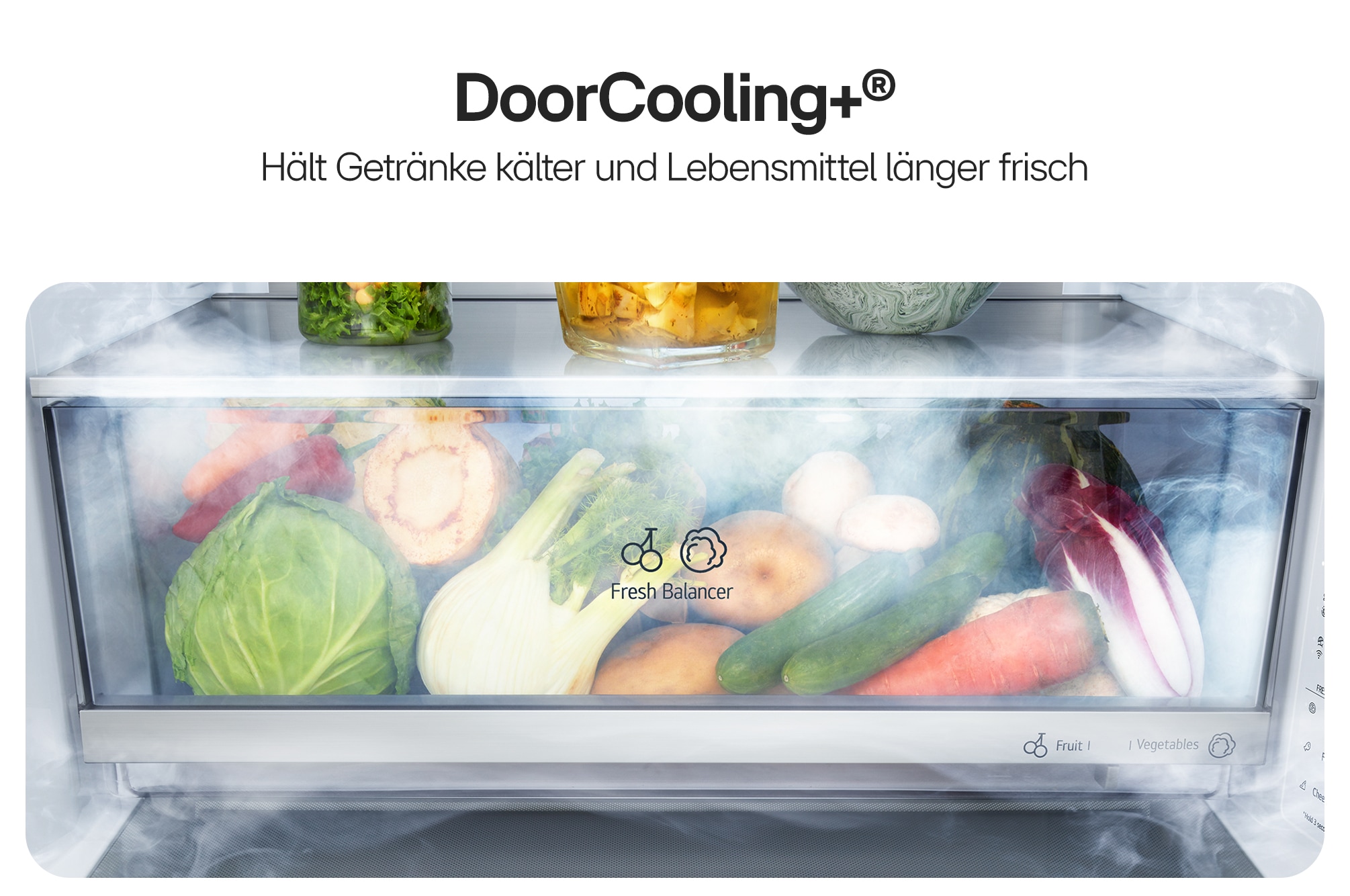 LG Kühl-/Gefrierkombination Serie 7 »GBBW726AEV« 203 cm hoch 69,7 cm breit Vollintegrierbarer Kühlschrank dank frontaler Luftzufuhr und Abluft