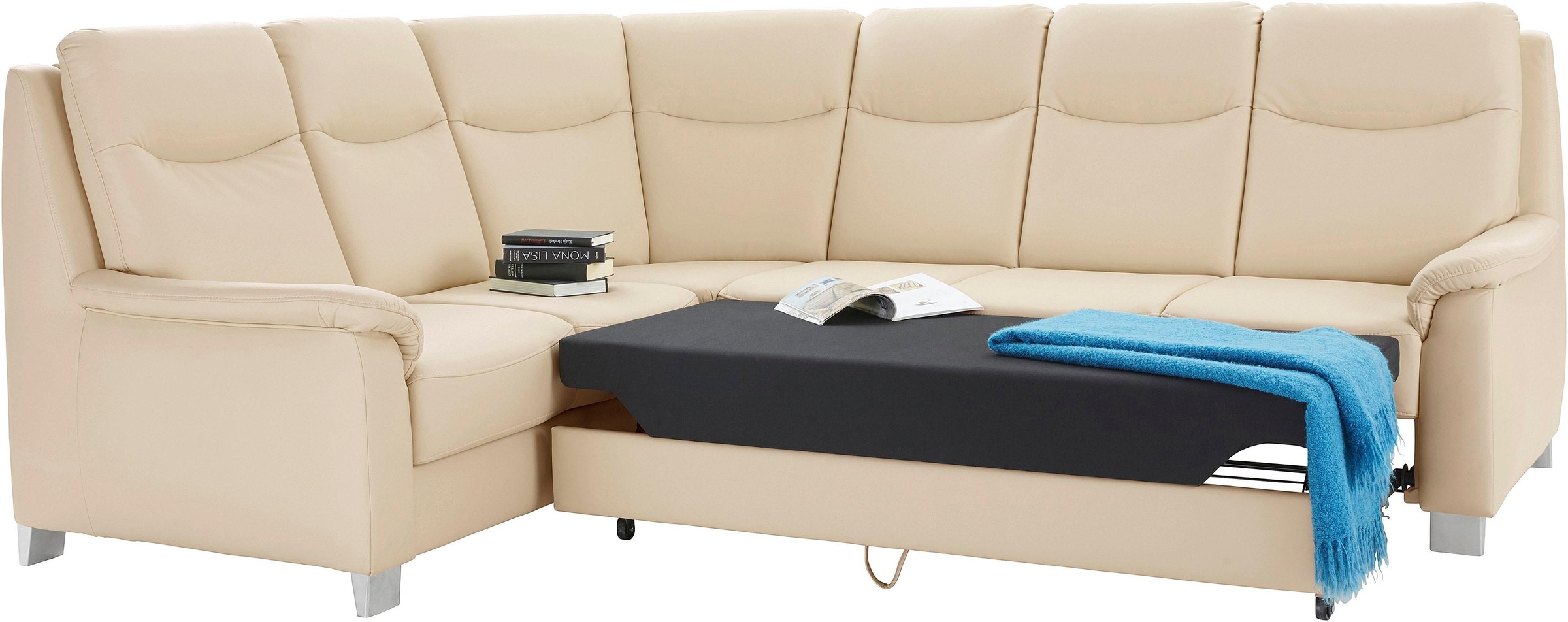 sit&more Ecksofa »Boccaccio L-Form«, mit Federkern und Kopfteilverstellung, wahlweise mit Bettfunktion