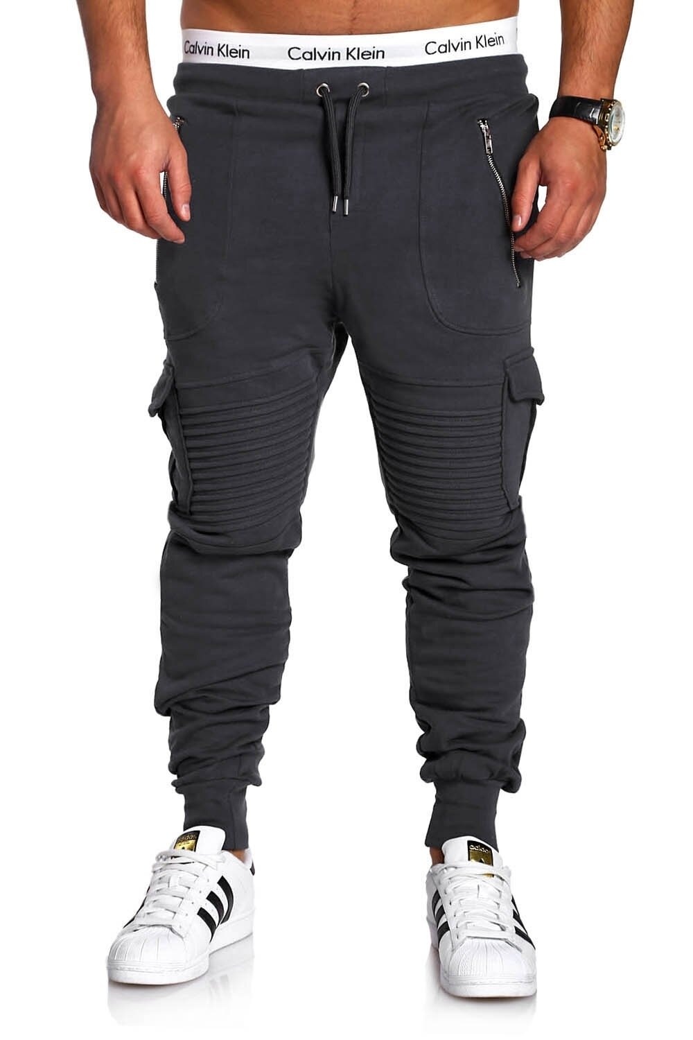 behype Sweathose »MATHEY« im lässigen Biker-Style