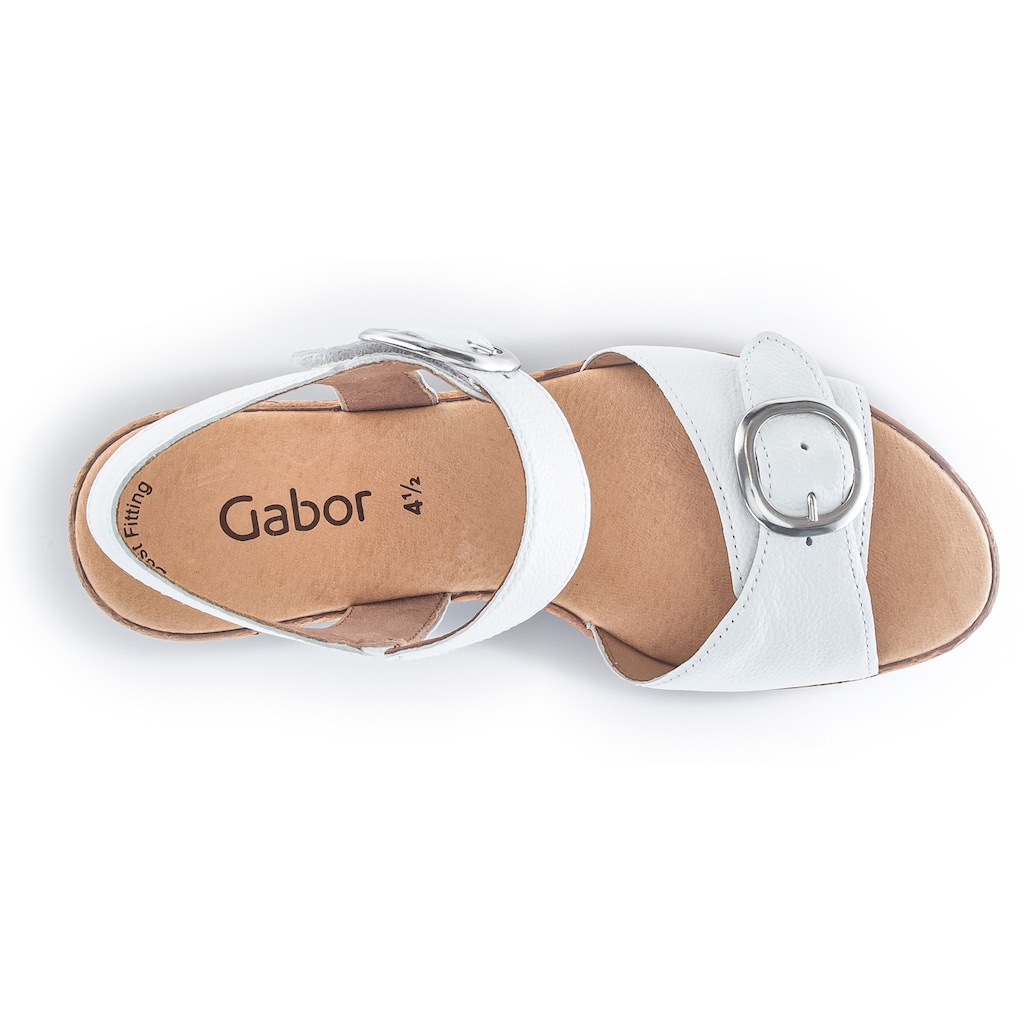 Gabor Sandalette, Sommerschuh, Sandale, Blockabsatz, mit hochwertiger Ausstattung