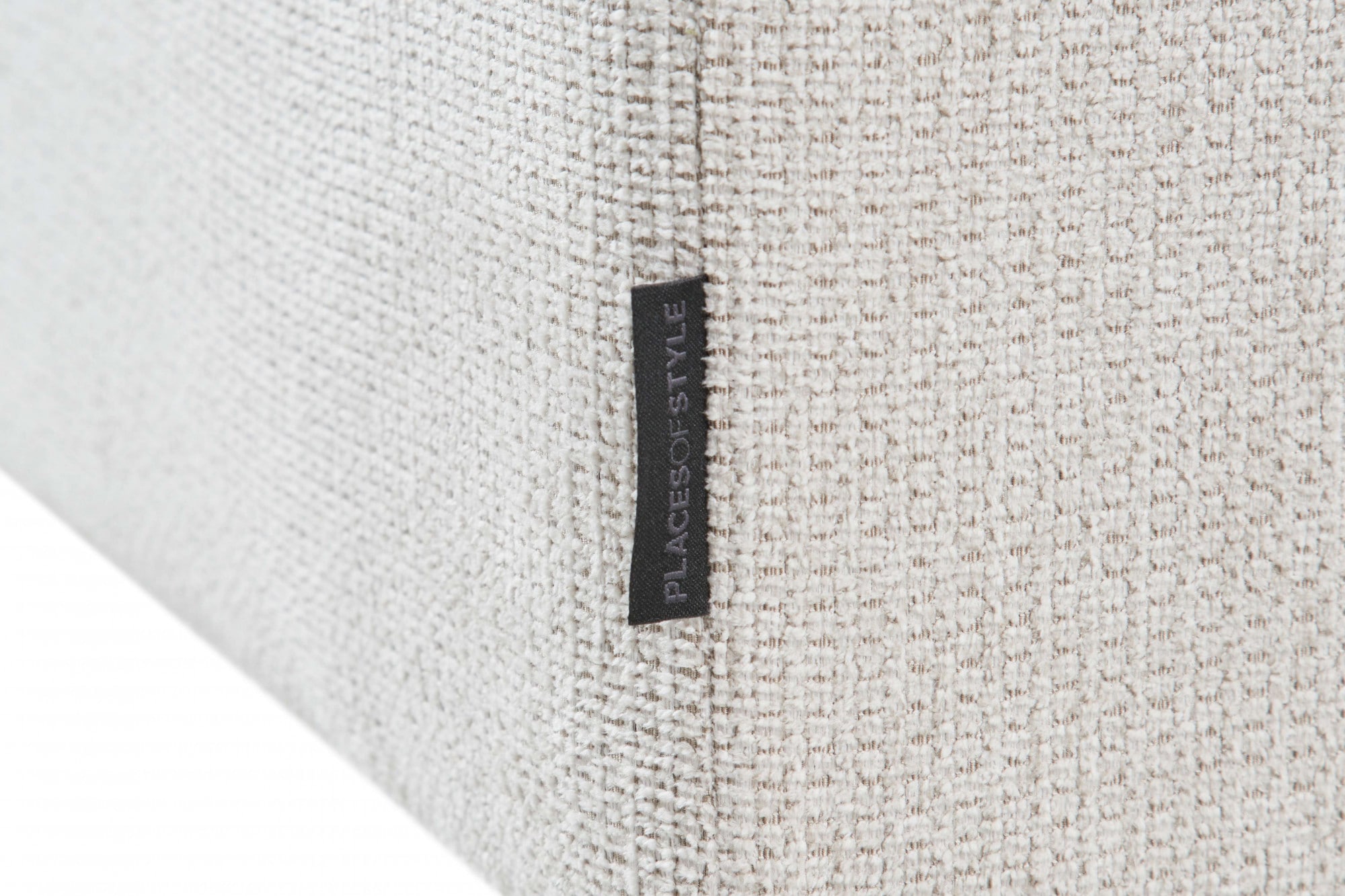 Places of Style Ecksofa »Pinto, 290 cm, Cord, Chenille, Lederoptik, Ottomane links / rechts«, mit Keder, schwarze Metallfüße, Wellenunterfederung