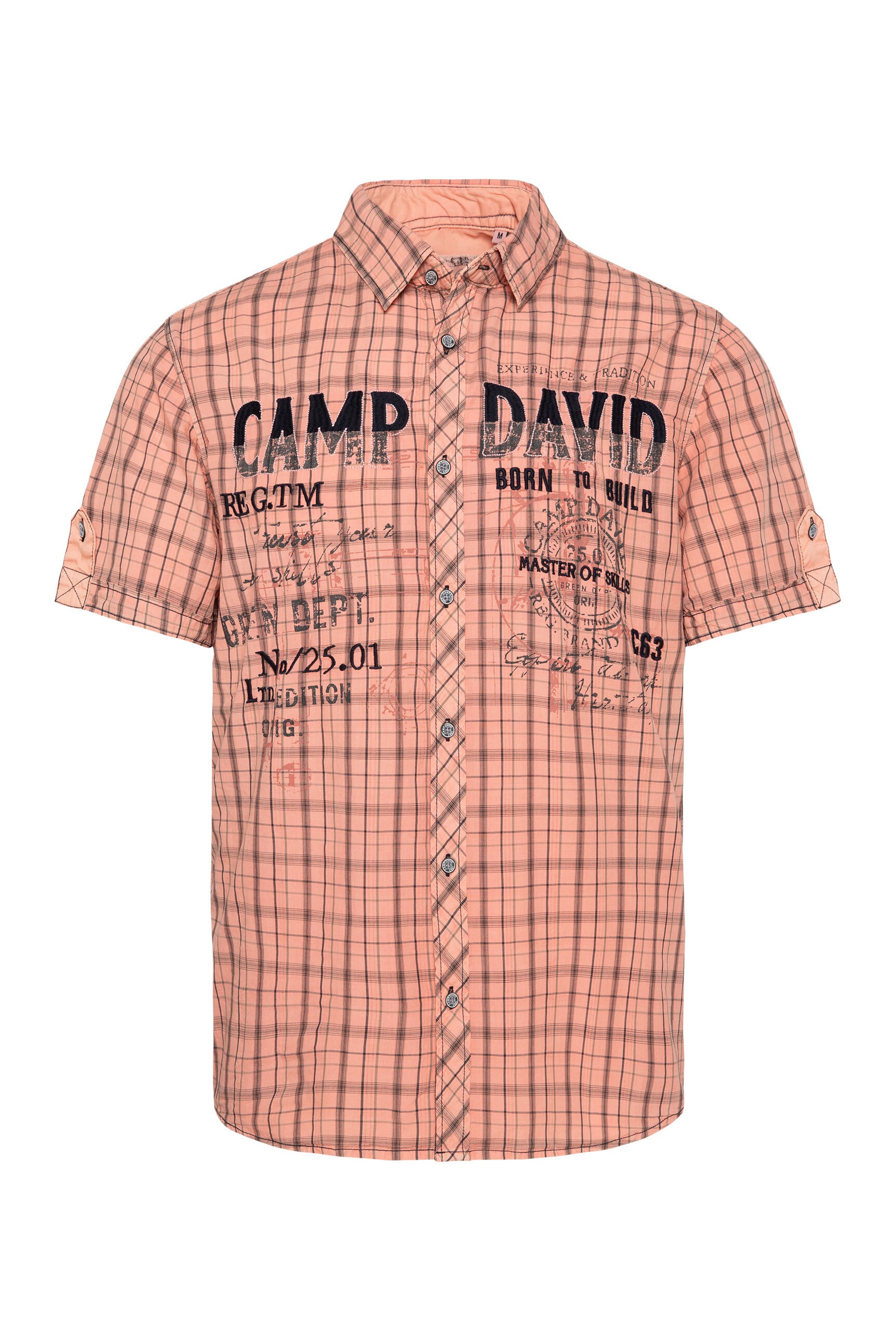 CAMP DAVID Kurzarmhemd, aus Baumwolle