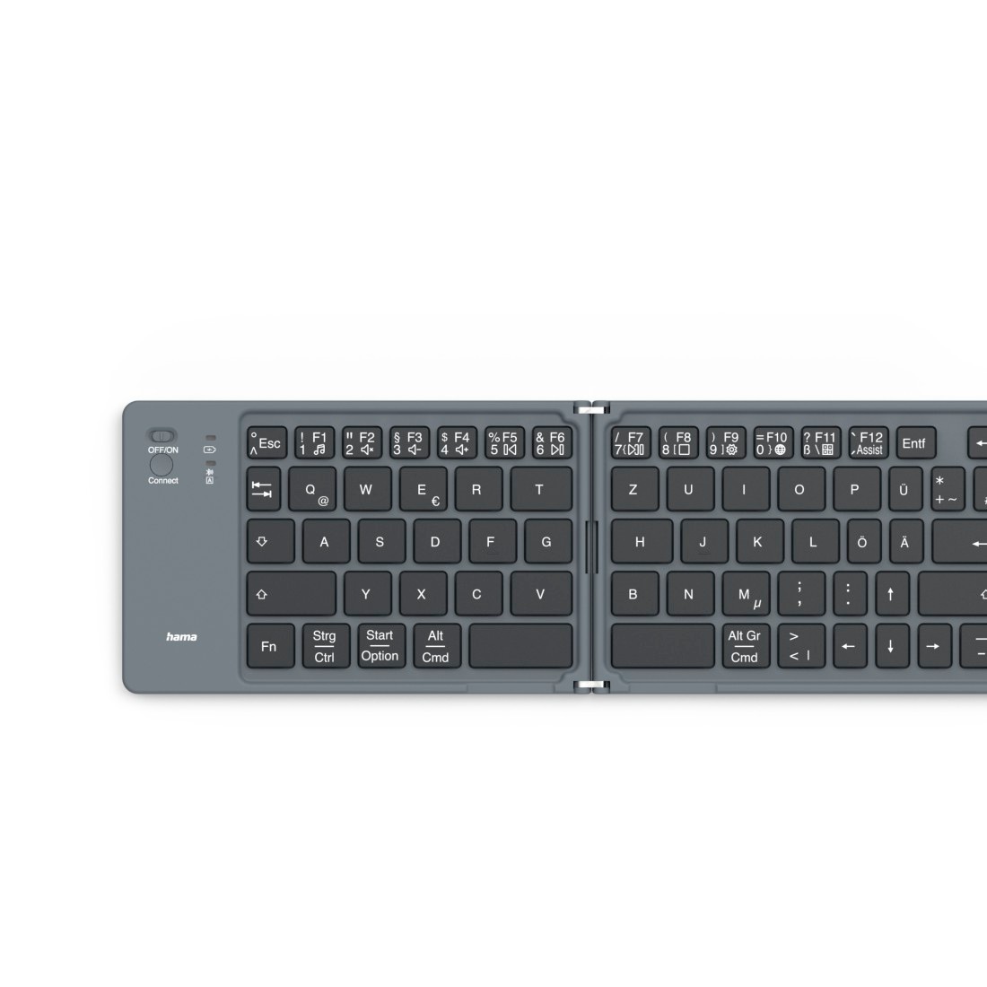Hama Ultra-Slim-Bluetooth-Tastatur »Faltbare Tastatur (Mini-Tastatur Bluetooth, Wireless, für Tablet/iPad)«, (Multimedia-Tasten), kompakt, universell einsetzbar, robust