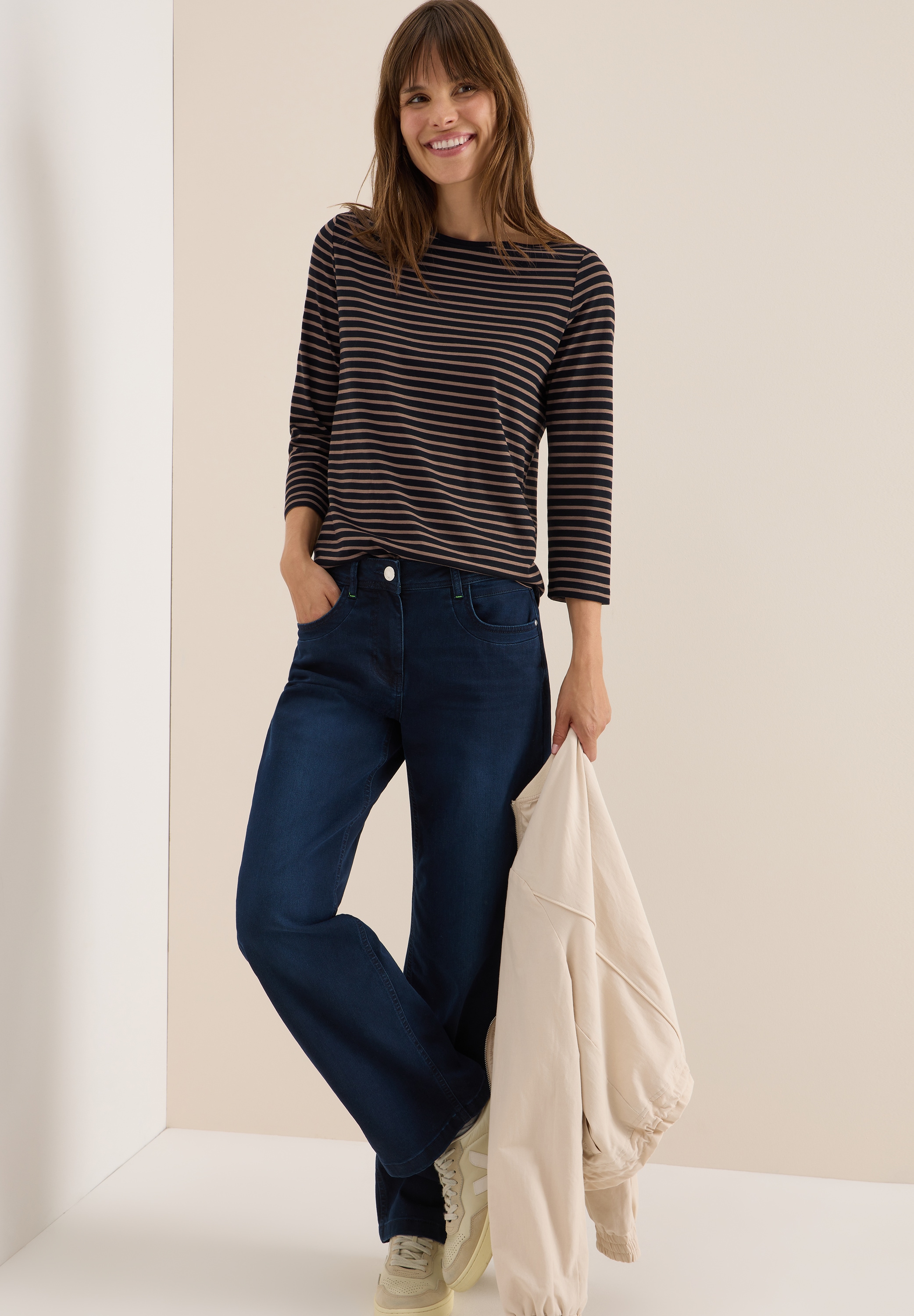 Cecil 3/4-Arm-Shirt, mit Streifen Muster
