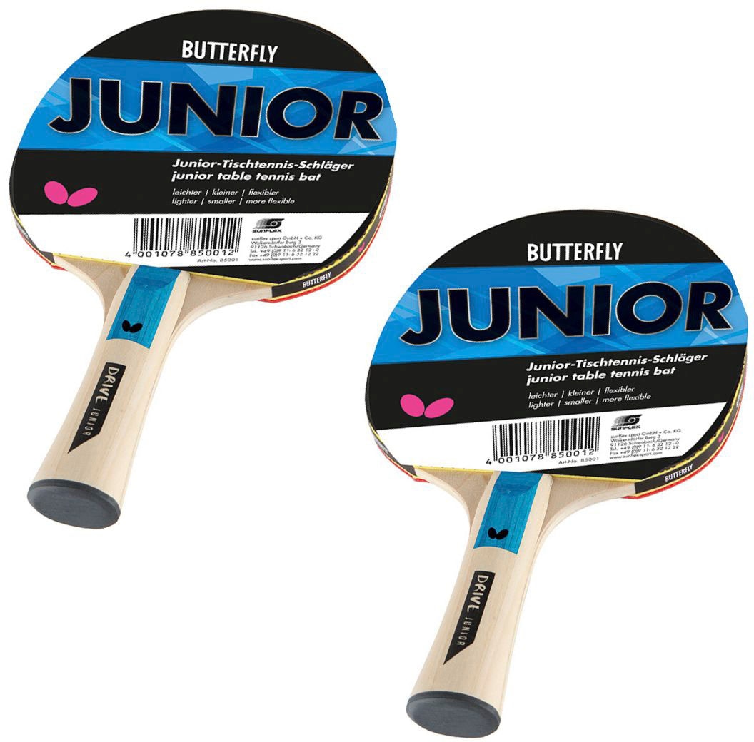 Butterfly Tischtennisschläger "2er Set Butterfly Junior, Schläger Racket Bat", (1 tlg.)