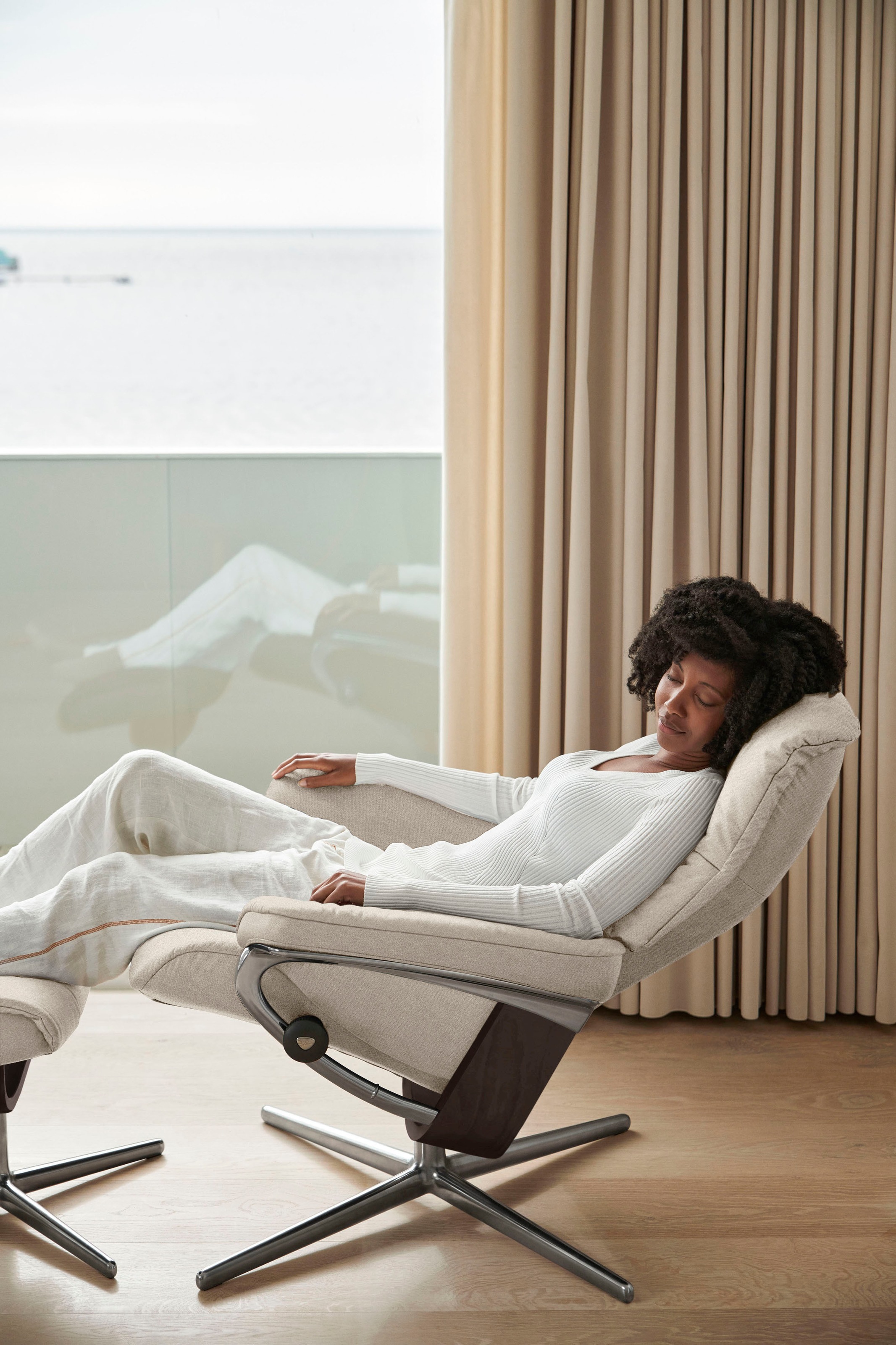 Stressless® Relaxsessel »Mayfair«, mit Cross Base, Größe S, M & L, Holzakzent Wenge