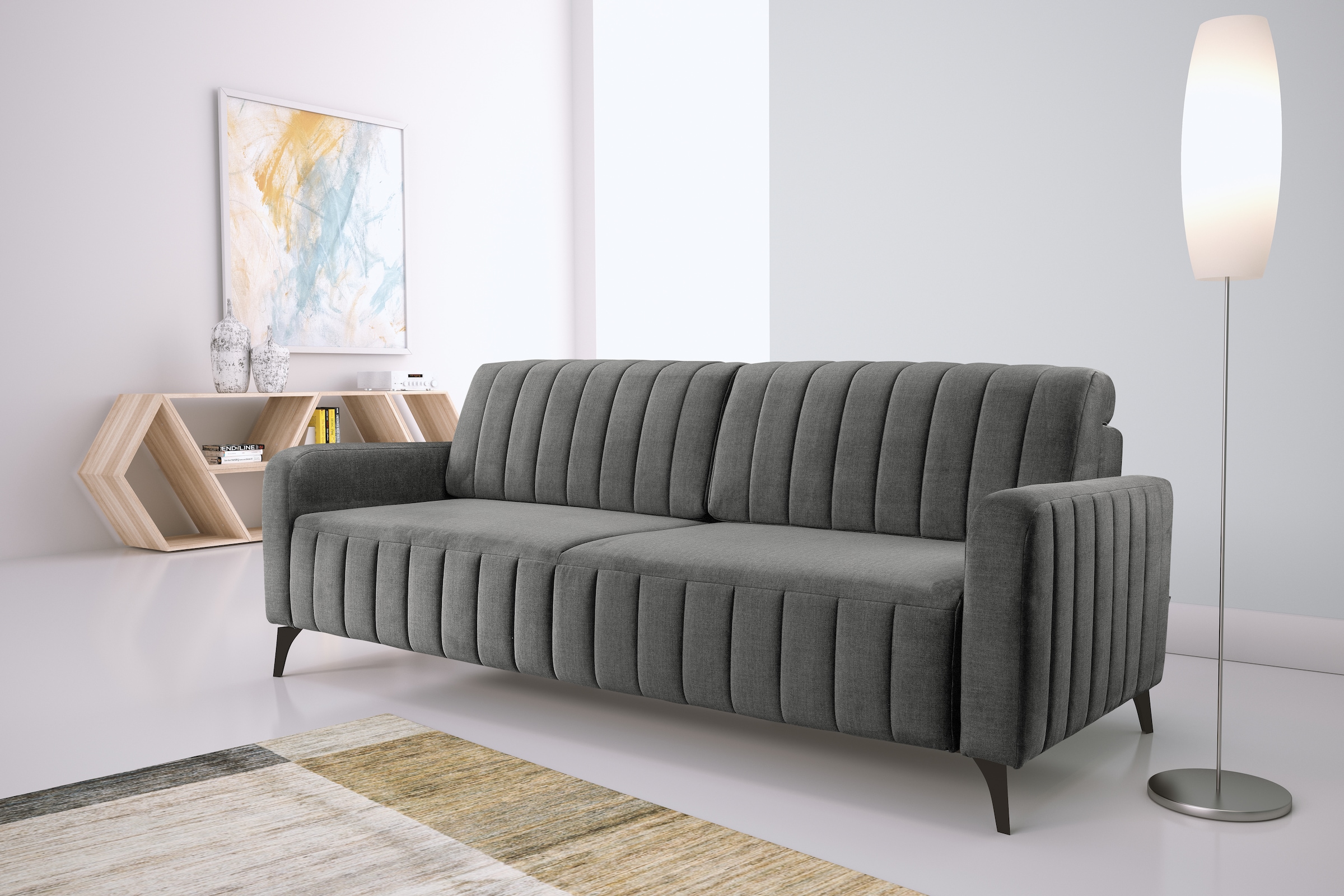 exxpo - sofa fashion 3-Sitzer "Grande, hochwertiges Schlafsofa mit Microvel günstig online kaufen