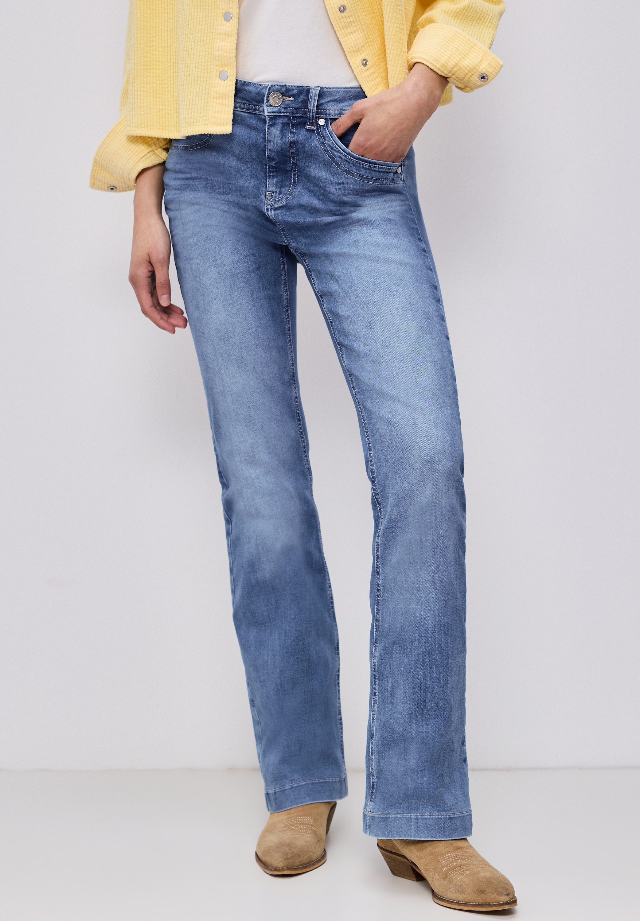 STREET ONE Slim-fit-Jeans High Waist günstig online kaufen
