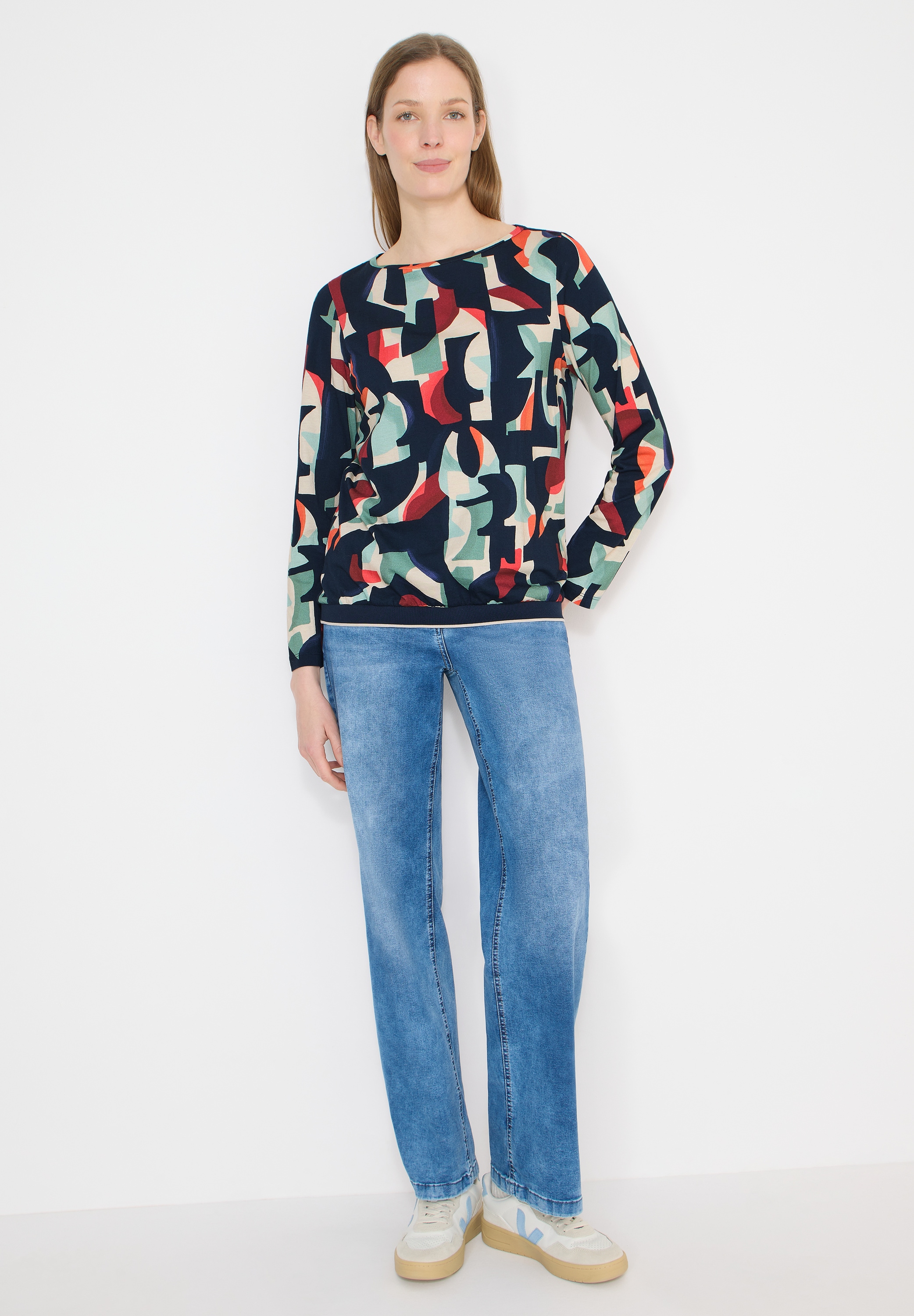 Cecil Langarmshirt mit grafischem Muster