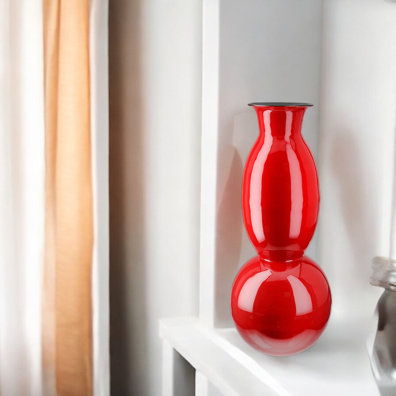 GILDE Bodenvase "Vase Neo rot H.49 cm" günstig online kaufen