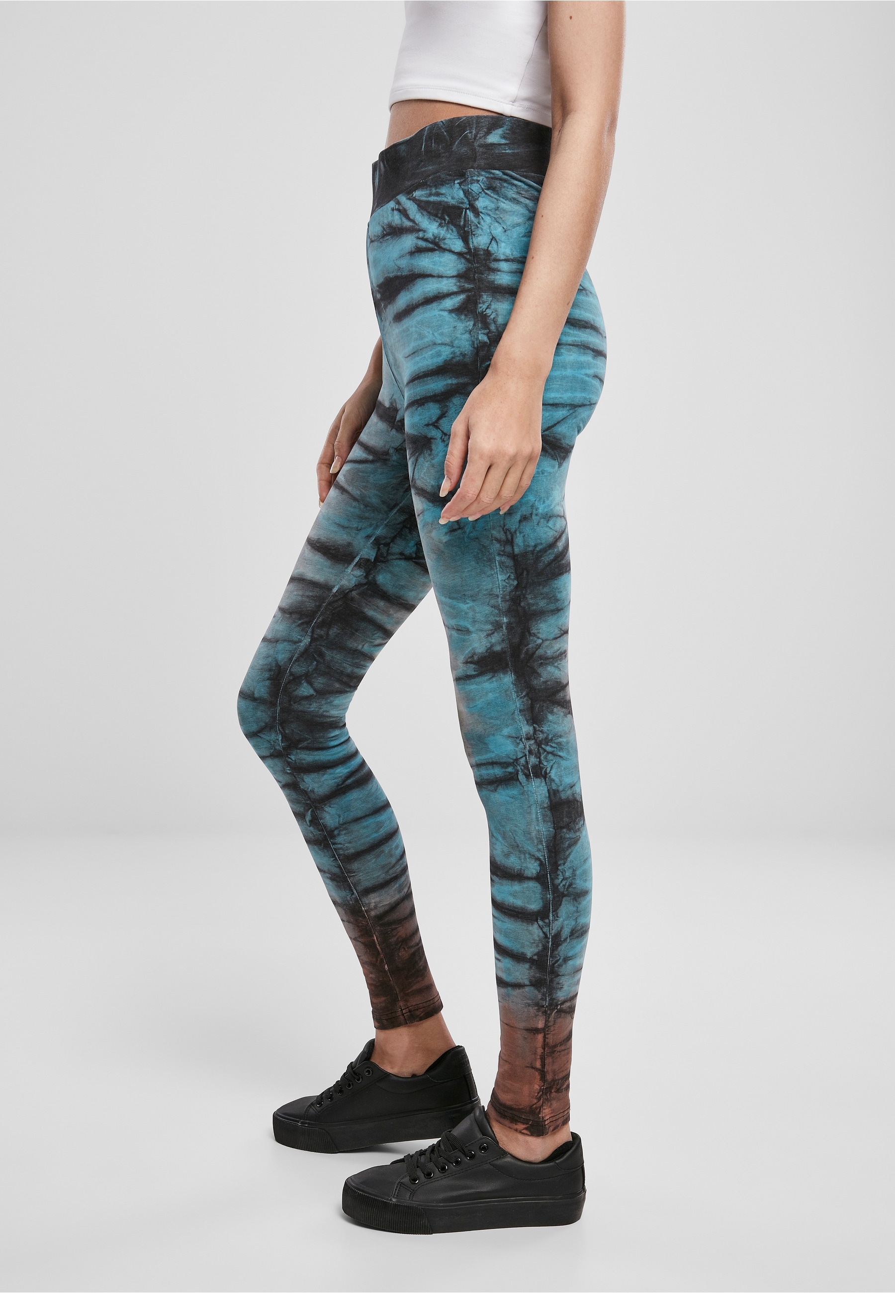 URBAN CLASSICS Leggings »Urban Classics Damen Ladies Cotton Tie Dye High Waist Leggings«