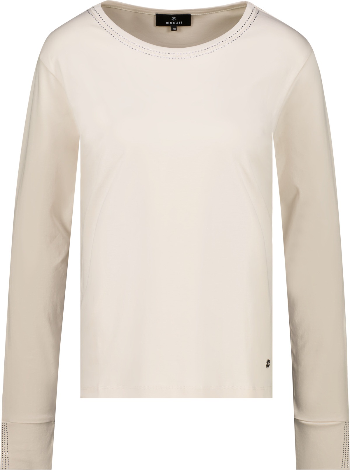 Monari Langarmshirt Regular fit mit Schmuckdetails