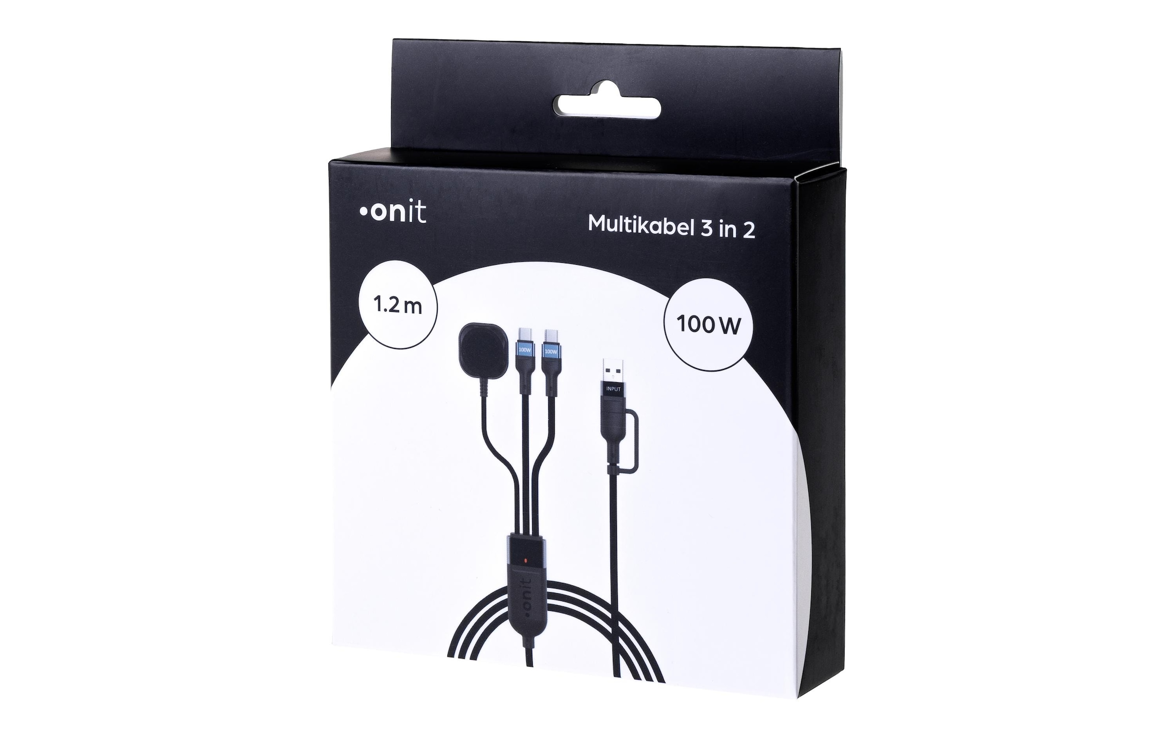 onit USB-Kabel »2.0-Kabel USB A/USB C - 2x USB-C/Ladepad« 120 cm
