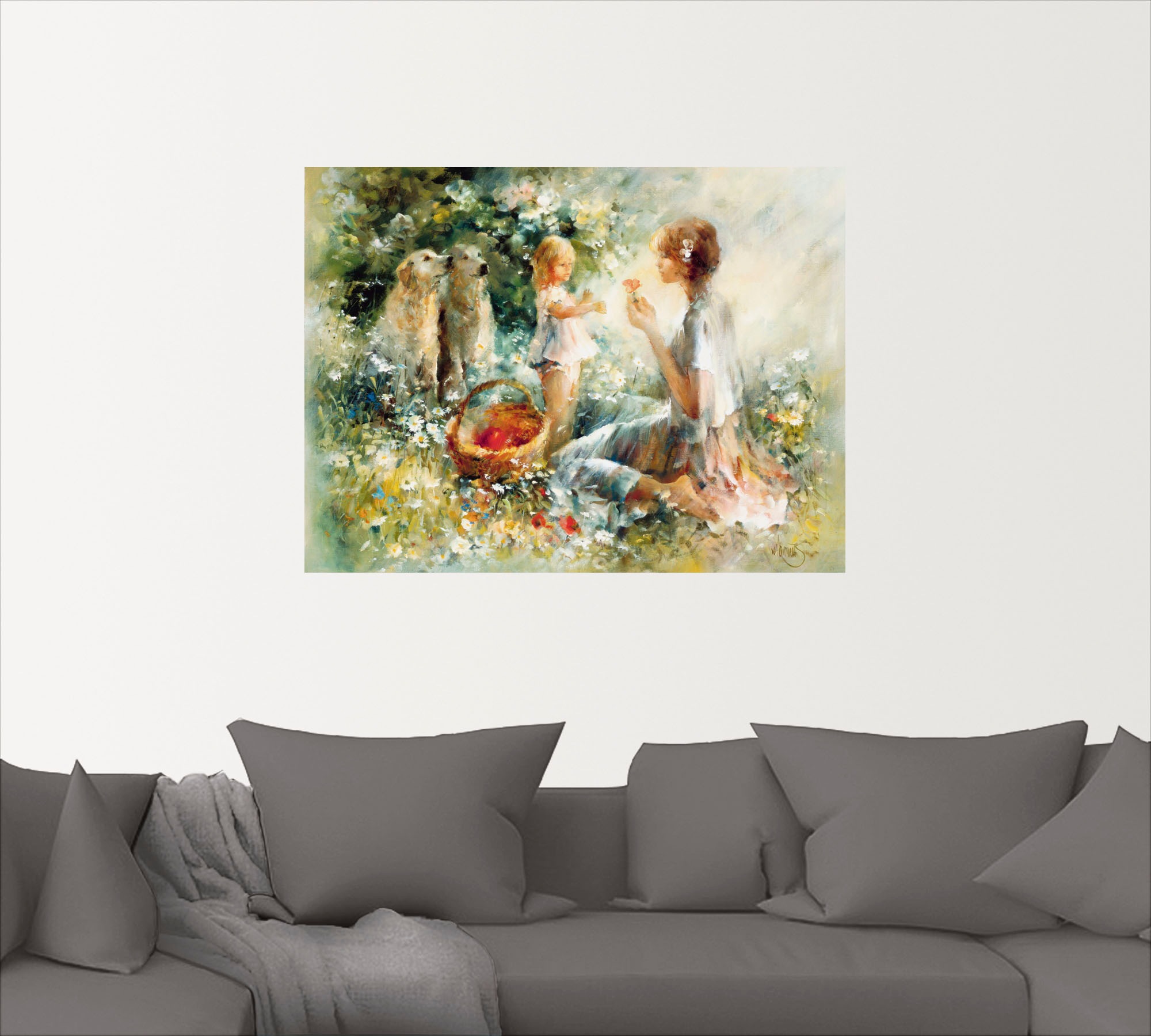 Artland Wandbild »Picknick«, Gruppen & Familien, (1 St.), als Leinwandbild, Poster, Wandaufkleber in verschied. Größen