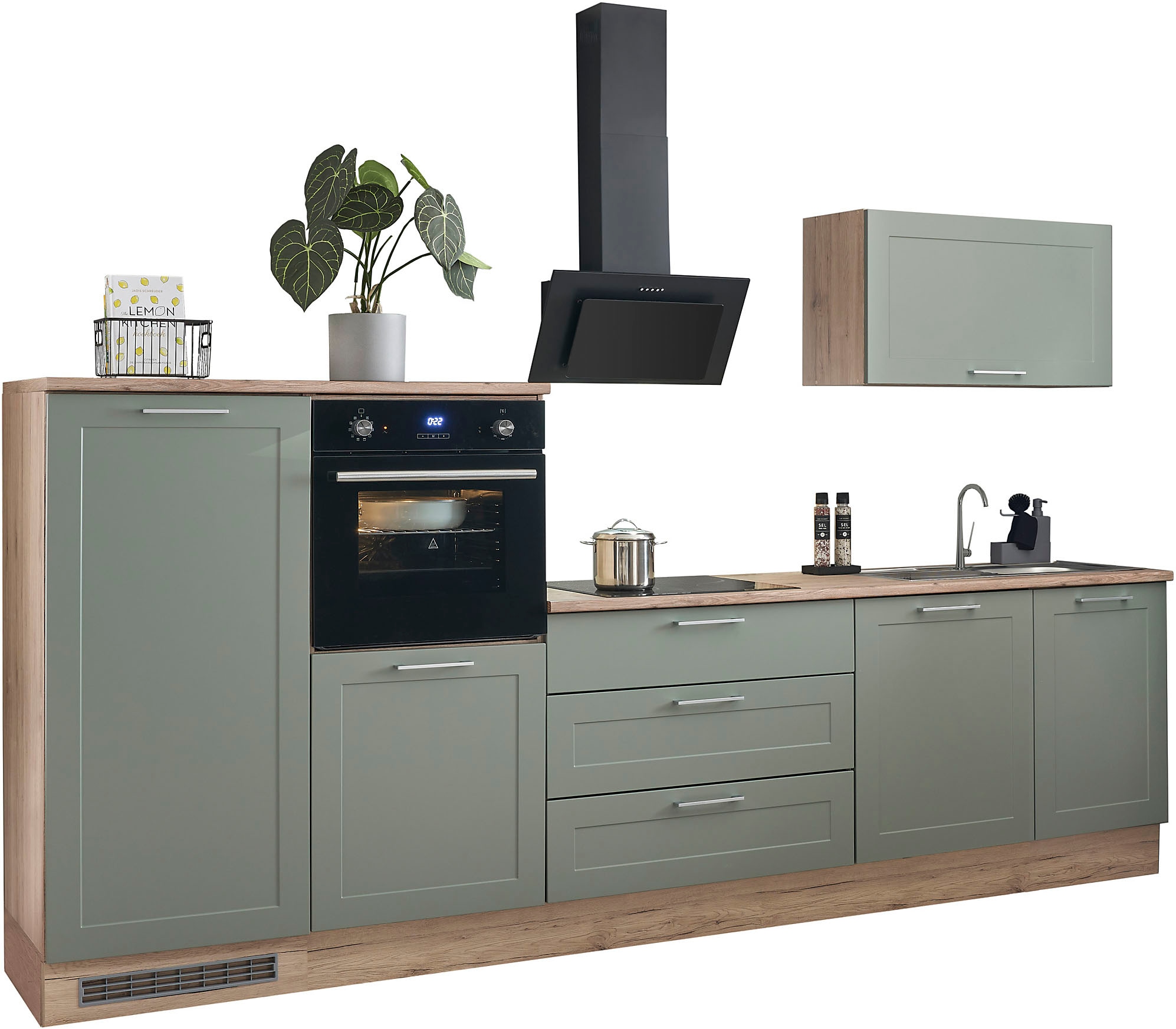Küche »Marsi«, Breite 320 cm, wahlweise mit E-Geräten, mit Soft-Close-Funktion