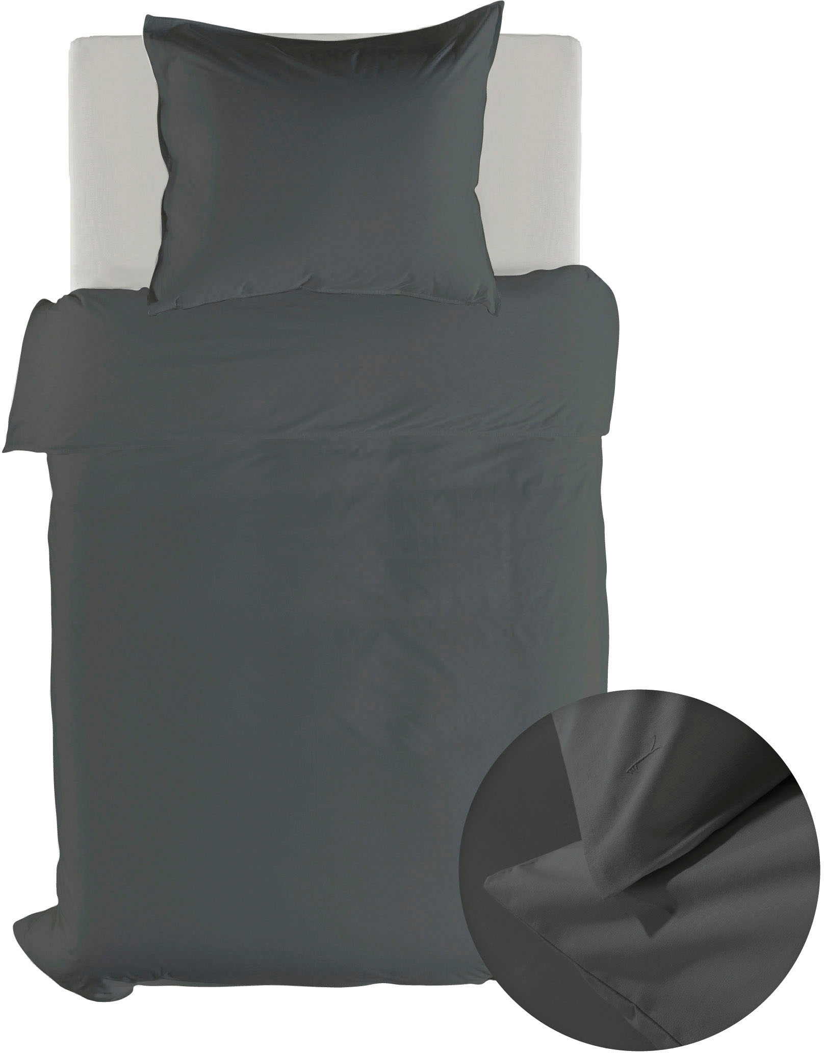 YELLOW Bettwäsche "Suite-Casablanca" 2 Stk. Uni, 100% Baumwolle ab 135x200 günstig online kaufen