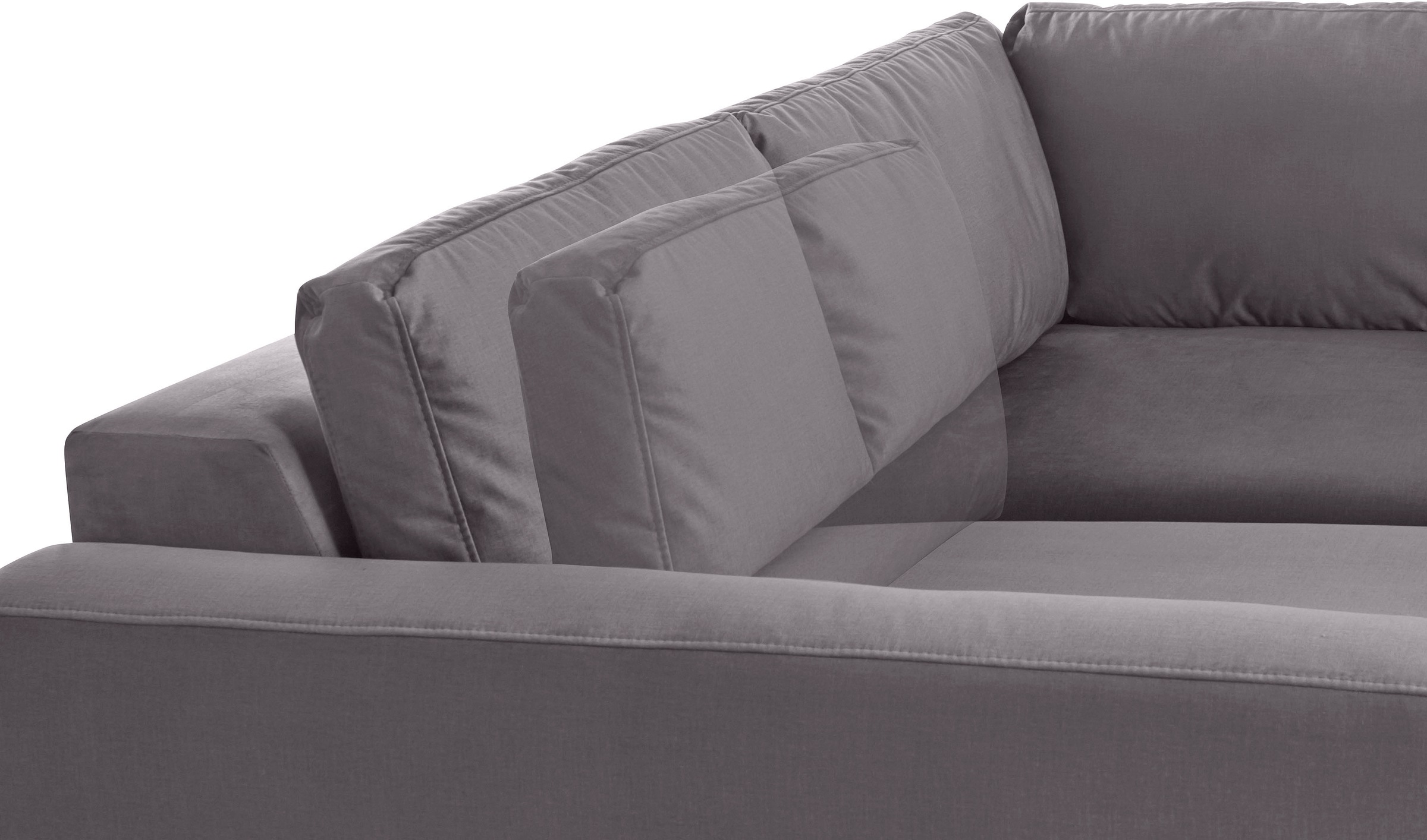 Places of Style Wohnlandschaft »Bloomfield, U-Form«, mit extra tiefer Sitzfläche, wahlweise mit Sitztiefenverstellung