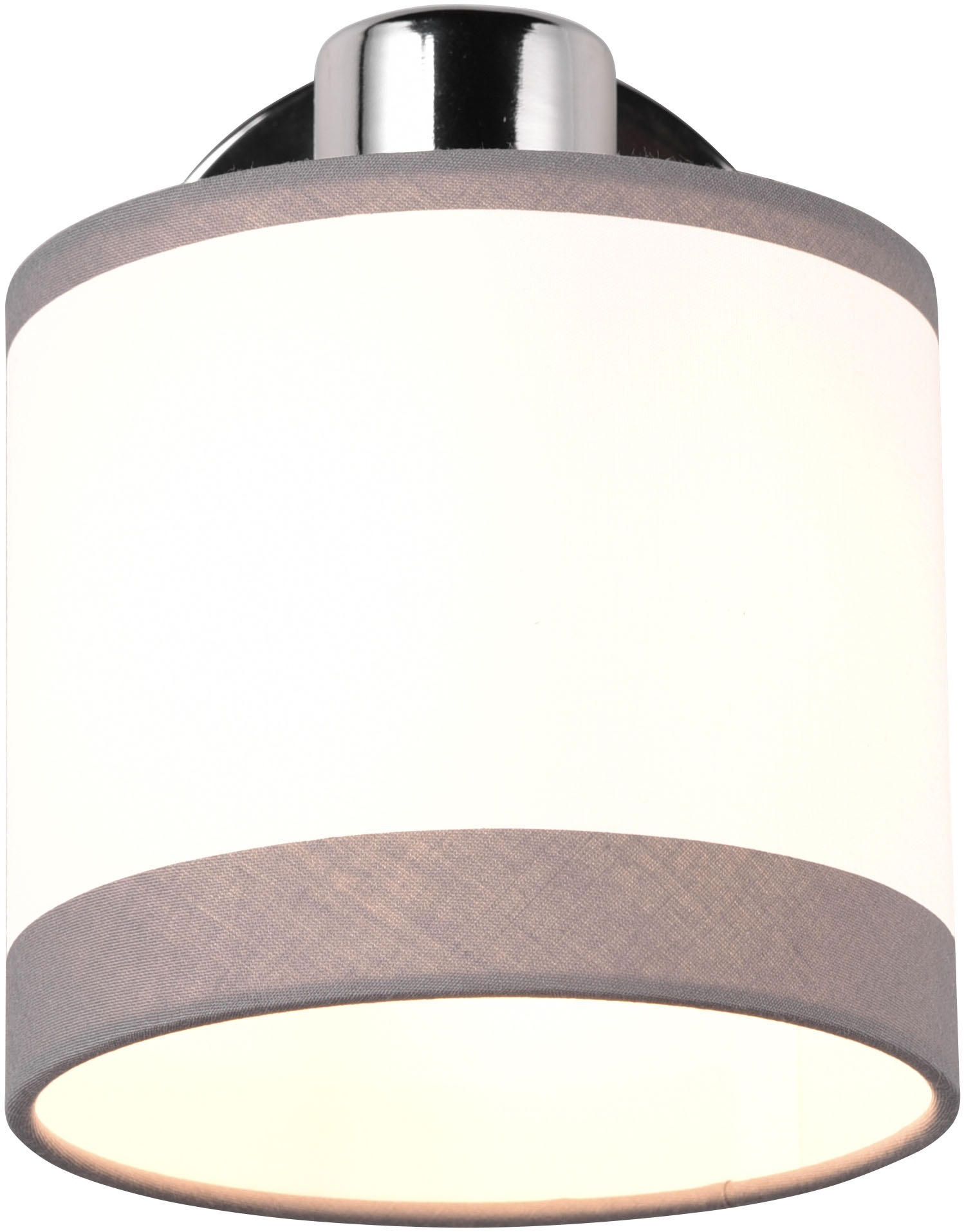 REALITY Leuchten Deckenstrahler »DAVOS, Deckenlampe mit Stoffschirm exkl 2xE14 max 28W Ø30cm Höhe 22cm«, 1 flammig, Leuchtmittel E14 | Leuchtmittel wechselbar, Deckenleuchte Küche Schlafzimmer Wohnzimmer Stoffschirm zweifarbig