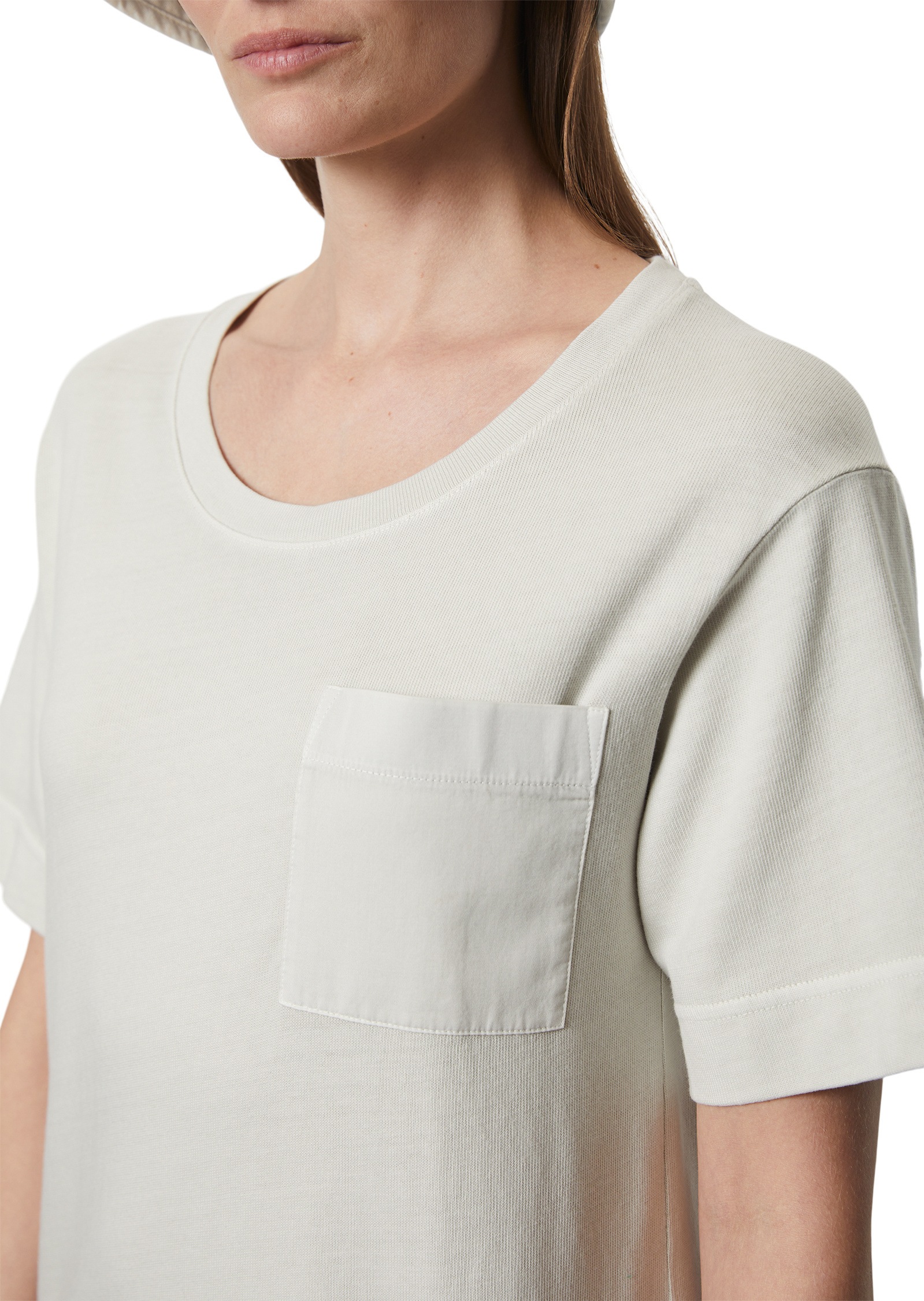 Marc O'Polo T-Shirt »mit aufgesetzter Satin-Tasche«