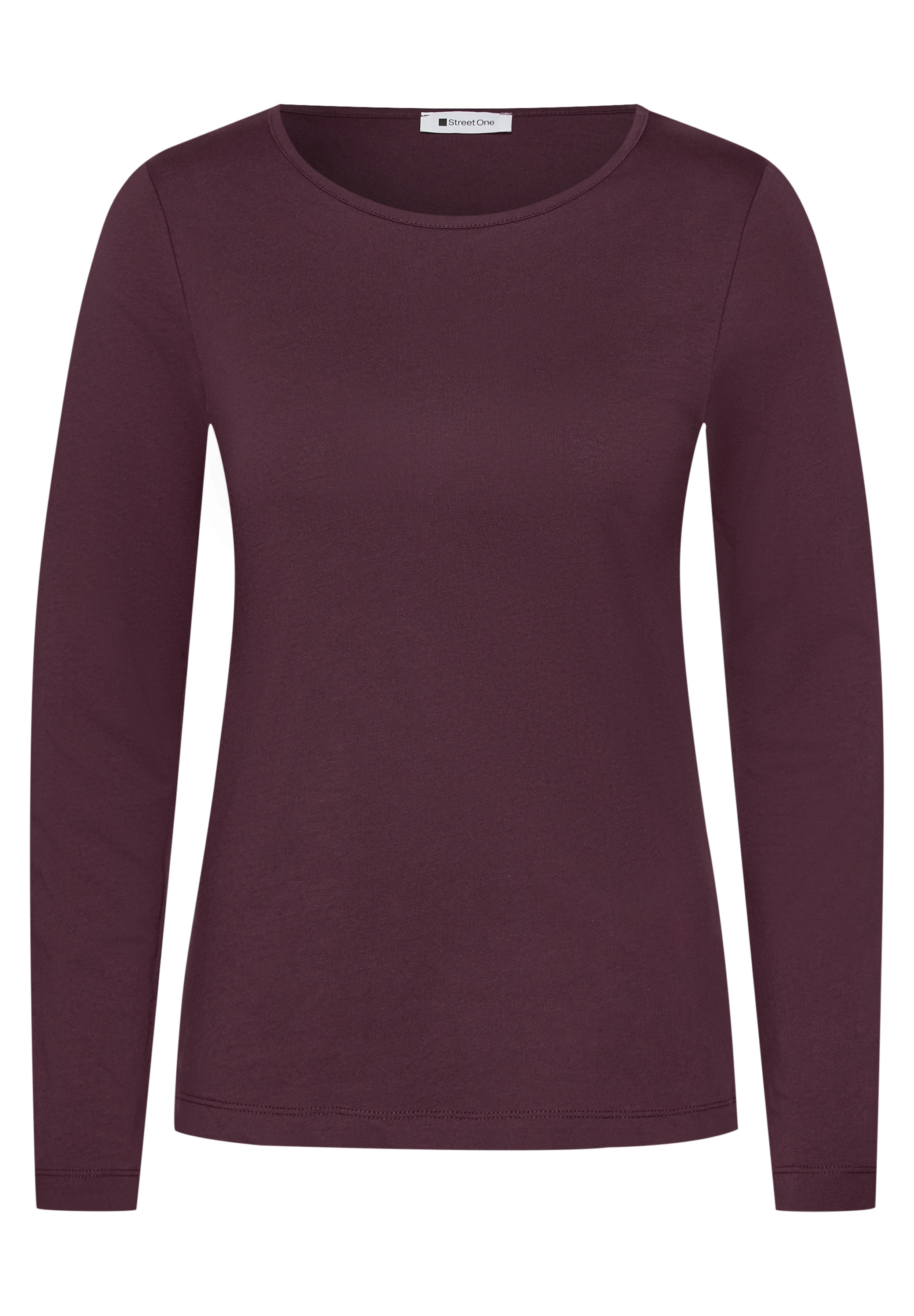 STREET ONE Langarmshirt aus reiner Baumwolle