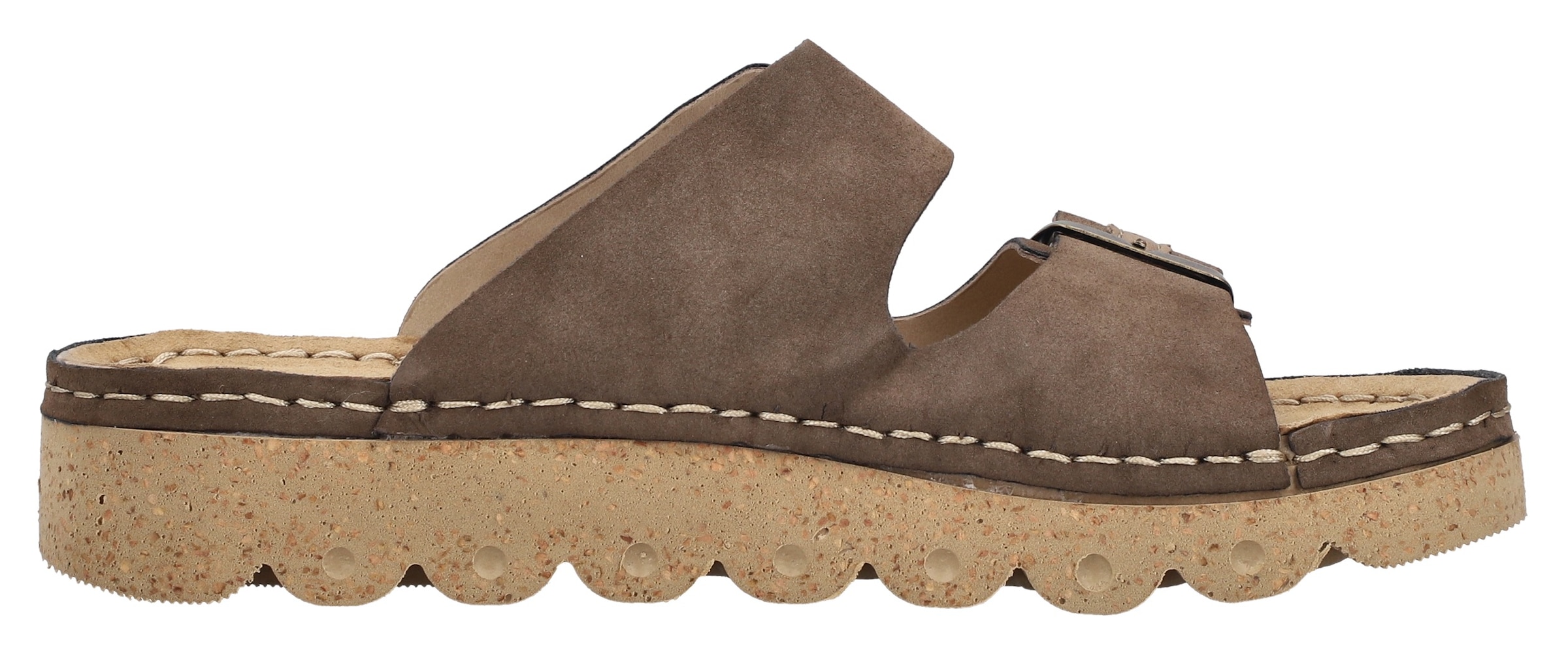 Rieker Pantolette, Sommerschuh, Schlappen, Hausschuh mit verstellbaren Schnallen