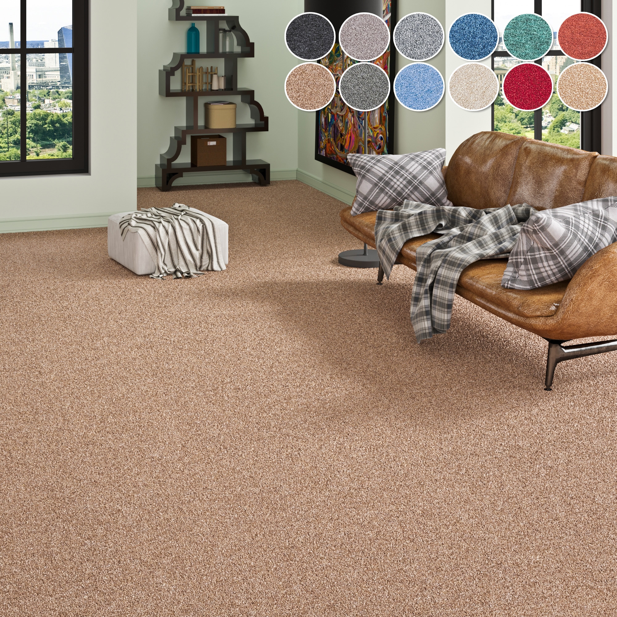 OTTO home Teppichboden "Fortis, Schlinge, Gesamthöhe 5 mm, Made in Netherlands" rechteckig meliert, Breite 400 cm, strapazierfähig, Wohnzimmer
